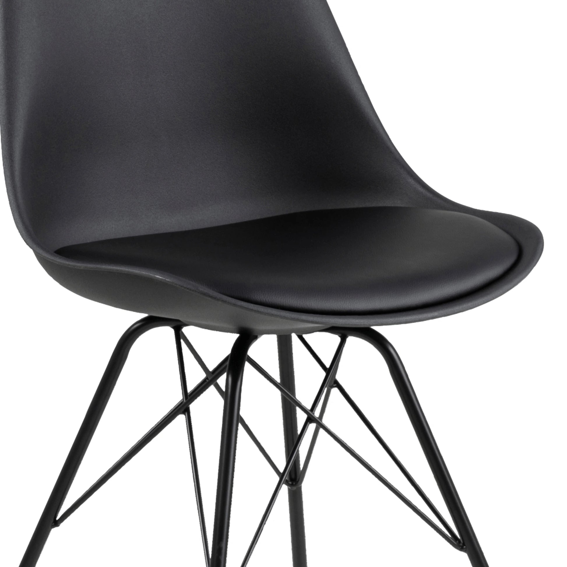 Hjem Design Nyx Dining Chair, Black, Set of 2