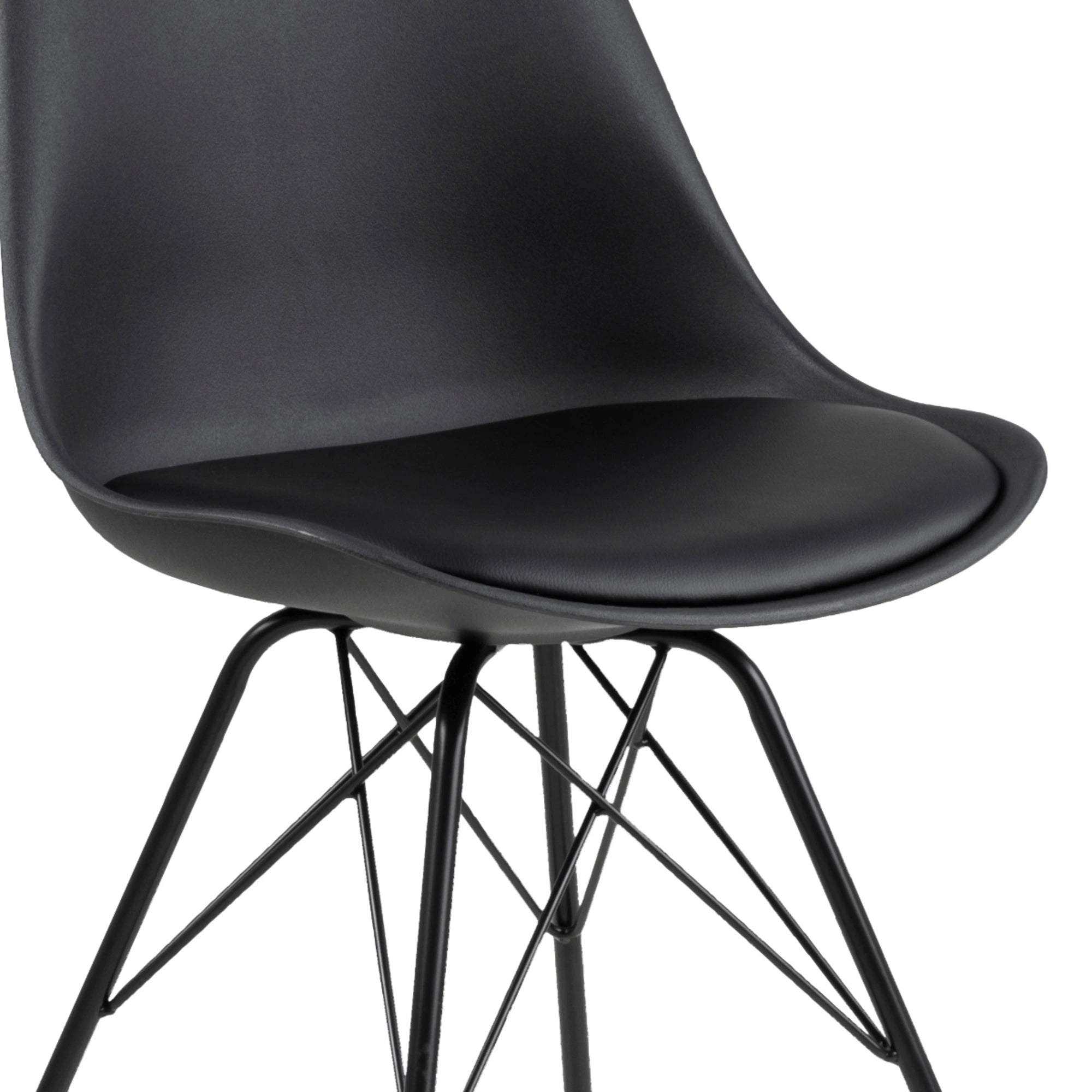 Hjem Design Nyx Dining Chair, Black, Set of 2