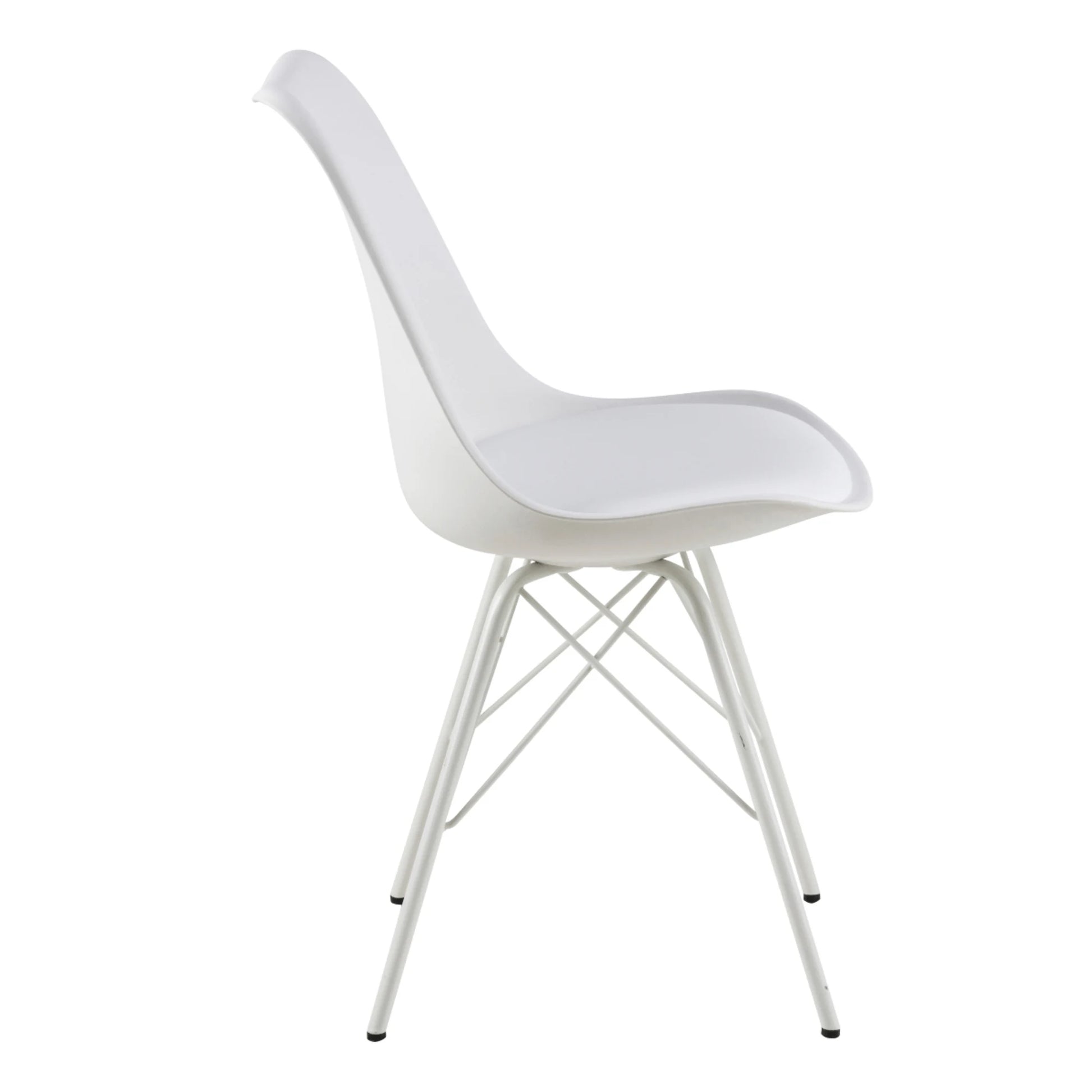 Hjem Design Nyx Dining Chair, White, Set of 2