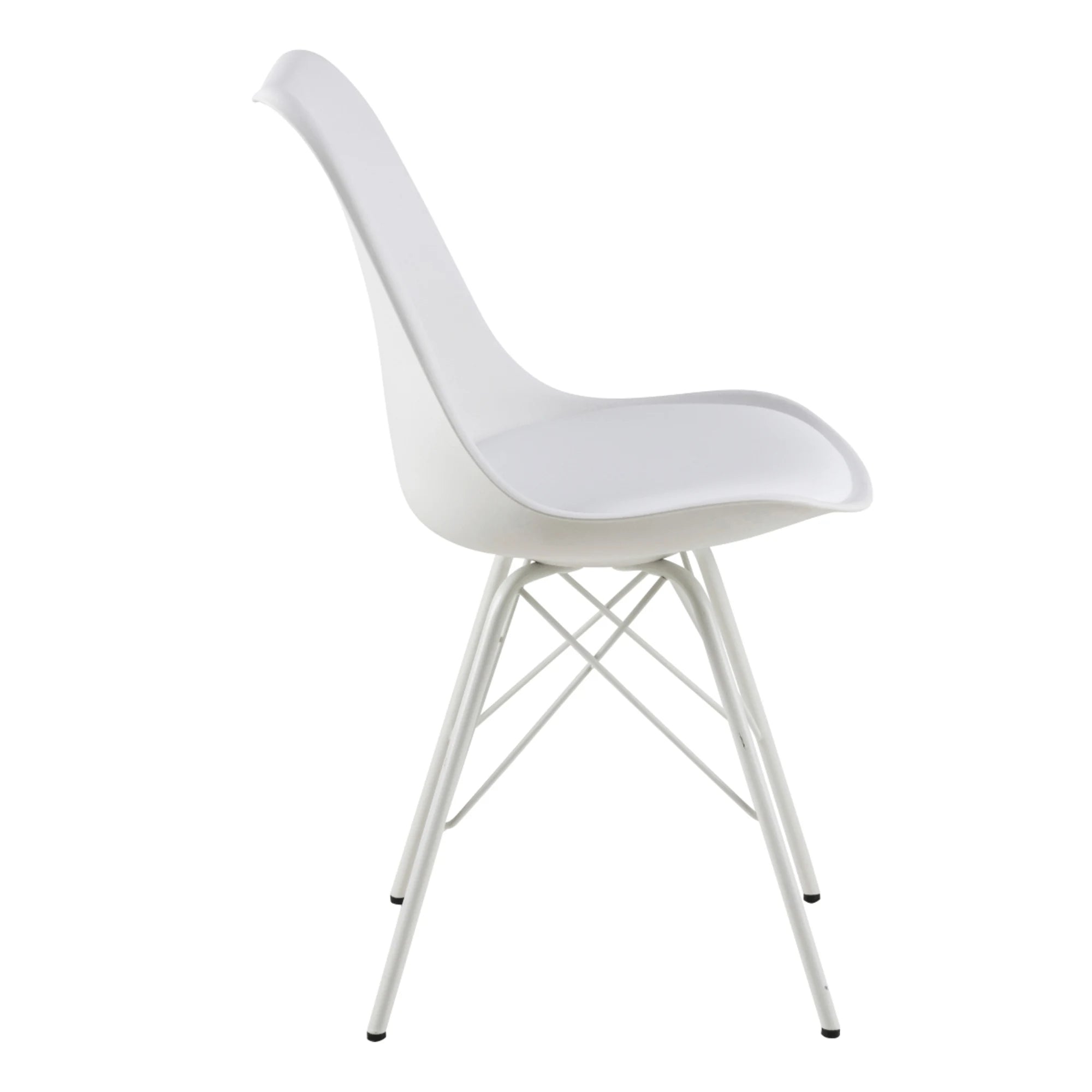 Hjem Design Nyx Dining Chair, White, Set of 2