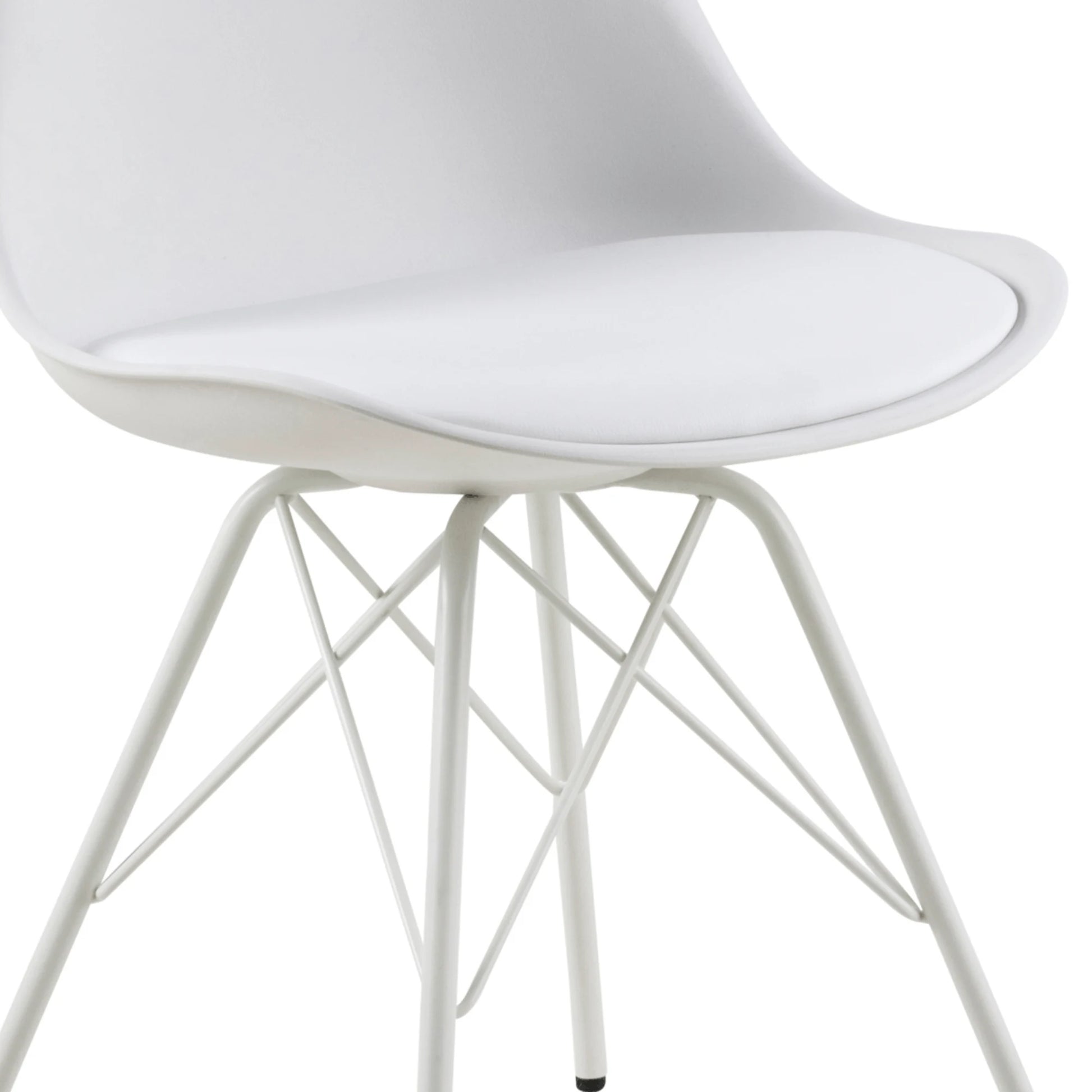 Hjem Design Nyx Dining Chair, White, Set of 2
