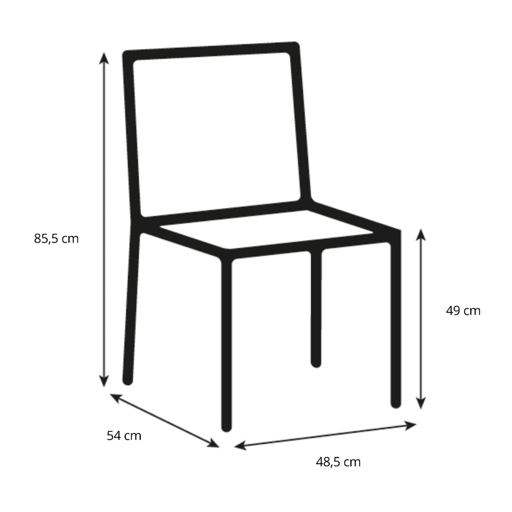 Hjem Design Nyx Dining Chair, White, Set of 2