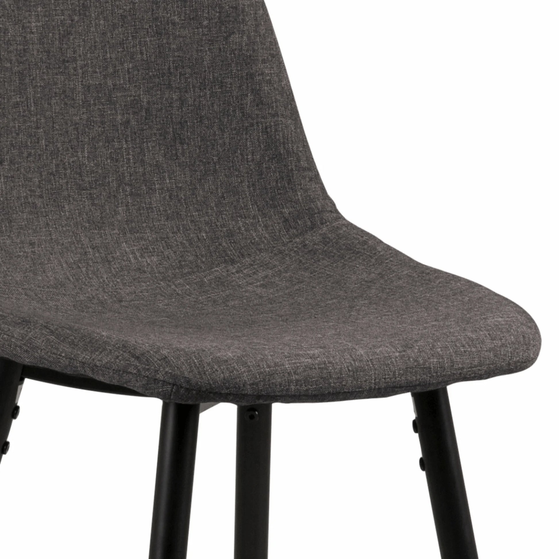 Hjem Design Verna Counter Stool, Grey, Set of 2