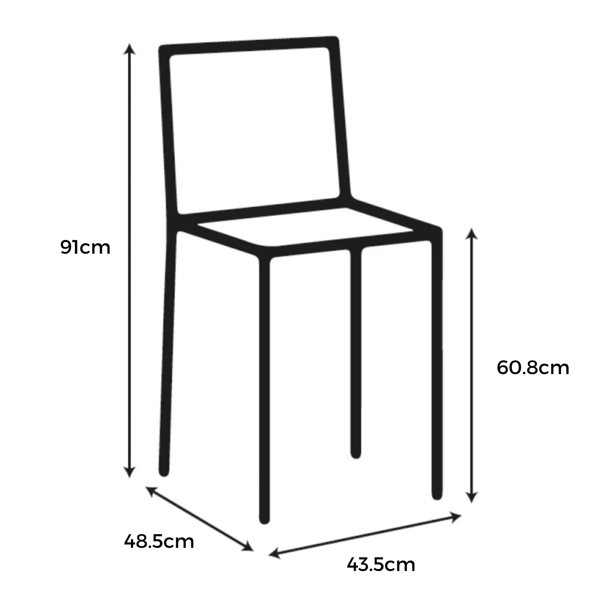 Hjem Design Vernel Counter Stool, Grey, Set of 2