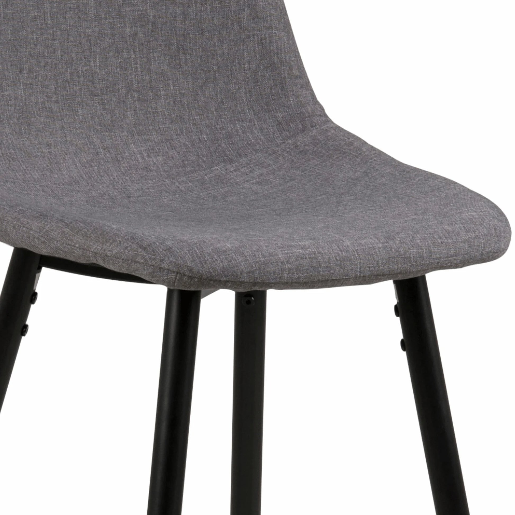 Hjem Design Verna Counter Stool, Light Grey, Set of 2