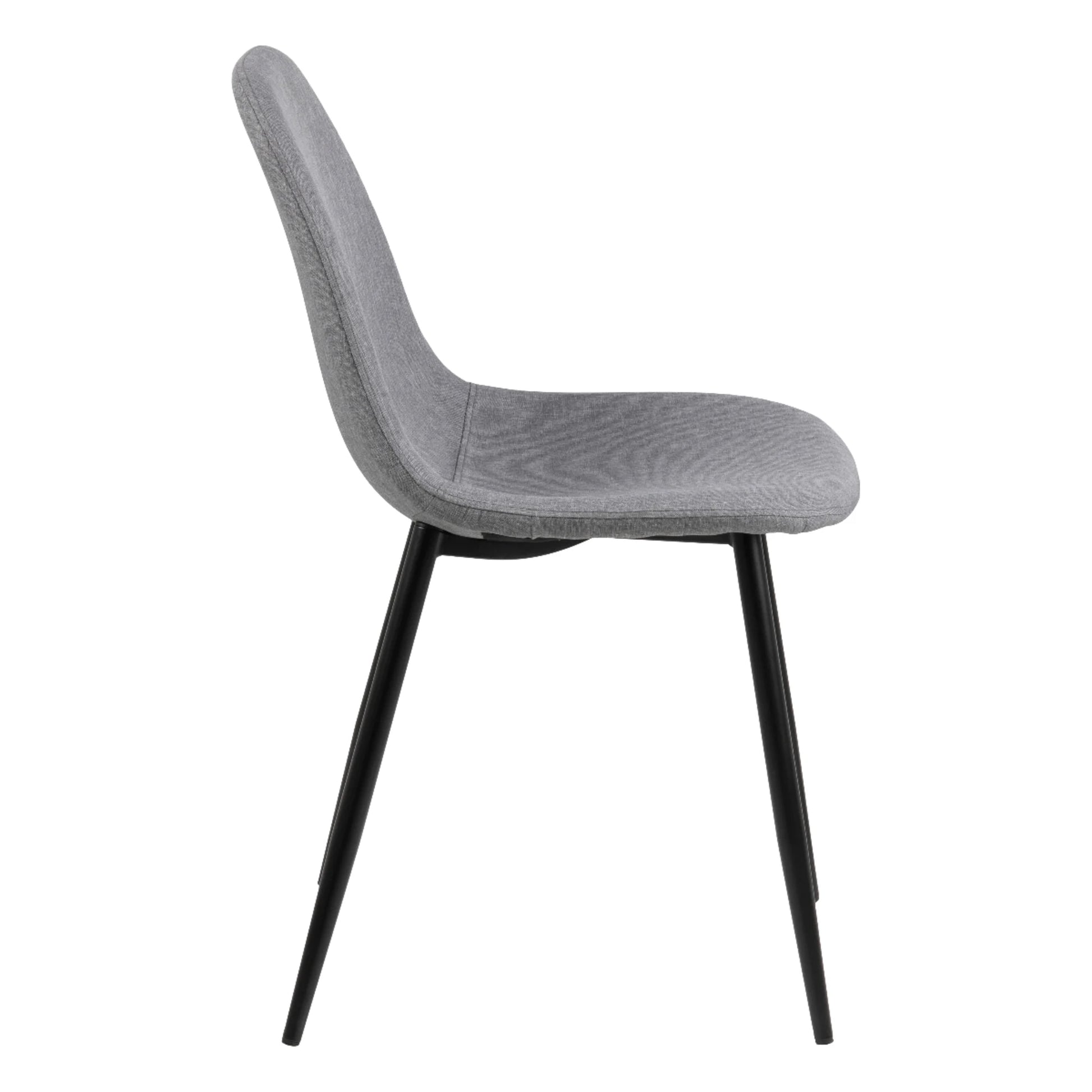 Hjem Design Verna Dining Chair, Light Grey, Set of 4
