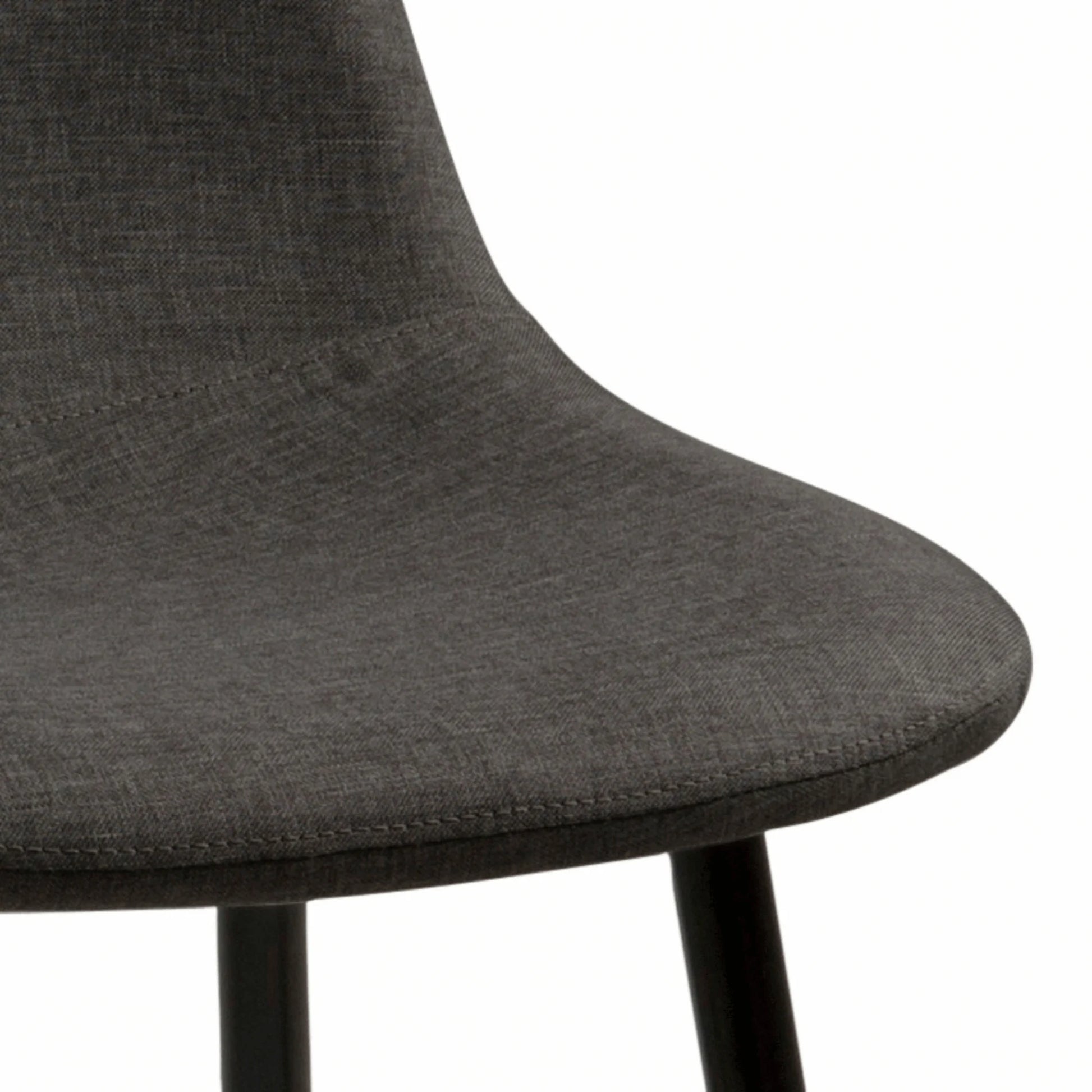 Hjem Design Verna Dining Chair, Grey, Set of 4