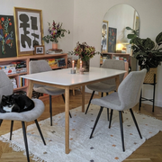 Hjem Design Yuno 4-Seater Dining Table, White