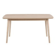 Hjem Design Yuno 4-Seater Dining Table, Natural Wood