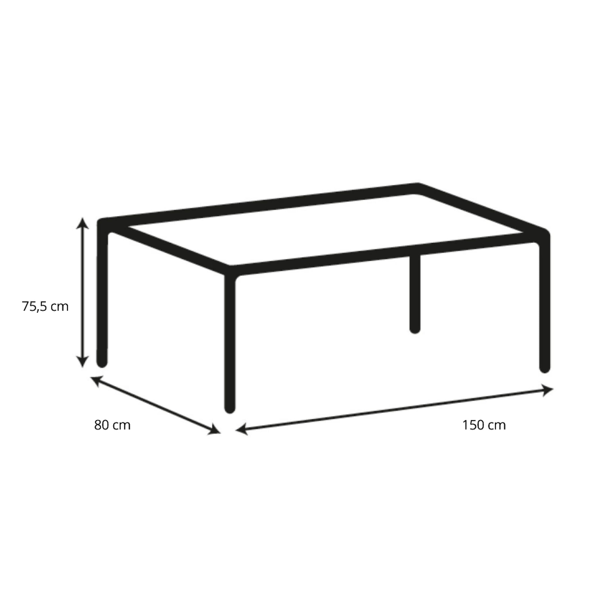 Hjem Design Yuno 4-Seater Dining Table, Natural Wood