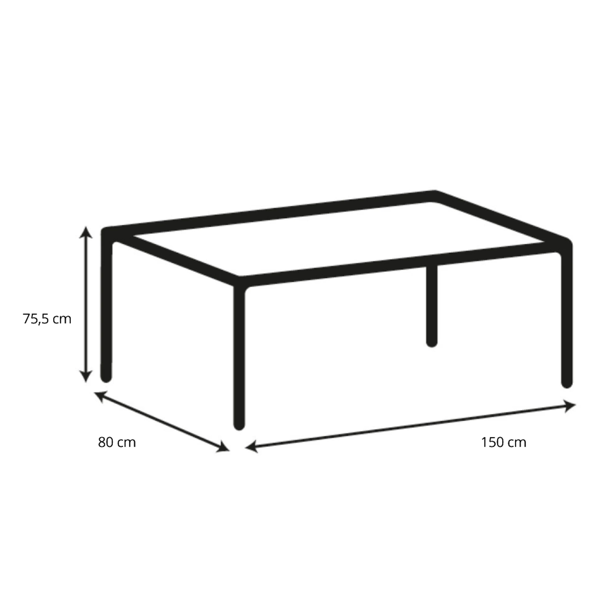 Hjem Design Yuno 4-Seater Dining Table, Natural Wood