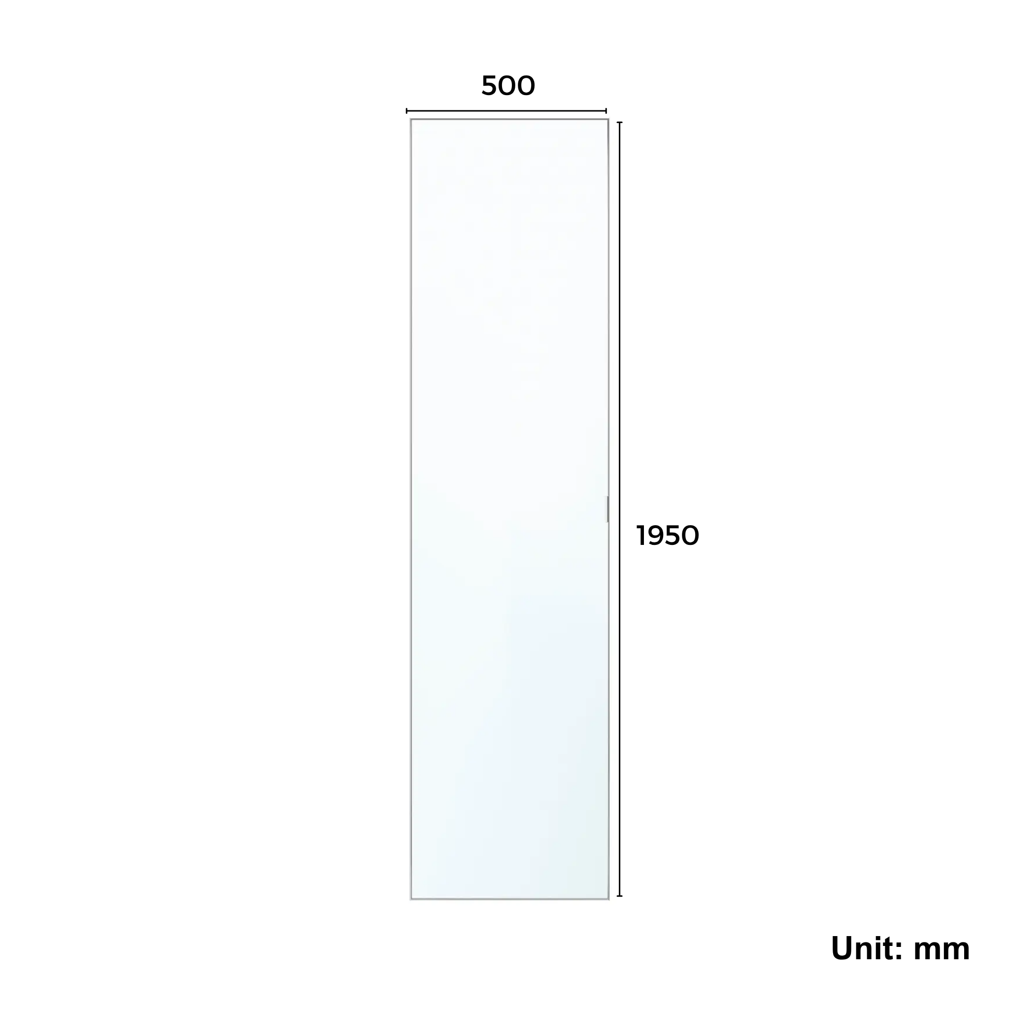 Wardrobe Door With Mirror Glass, 50x195cm (Ikea AHEIM)