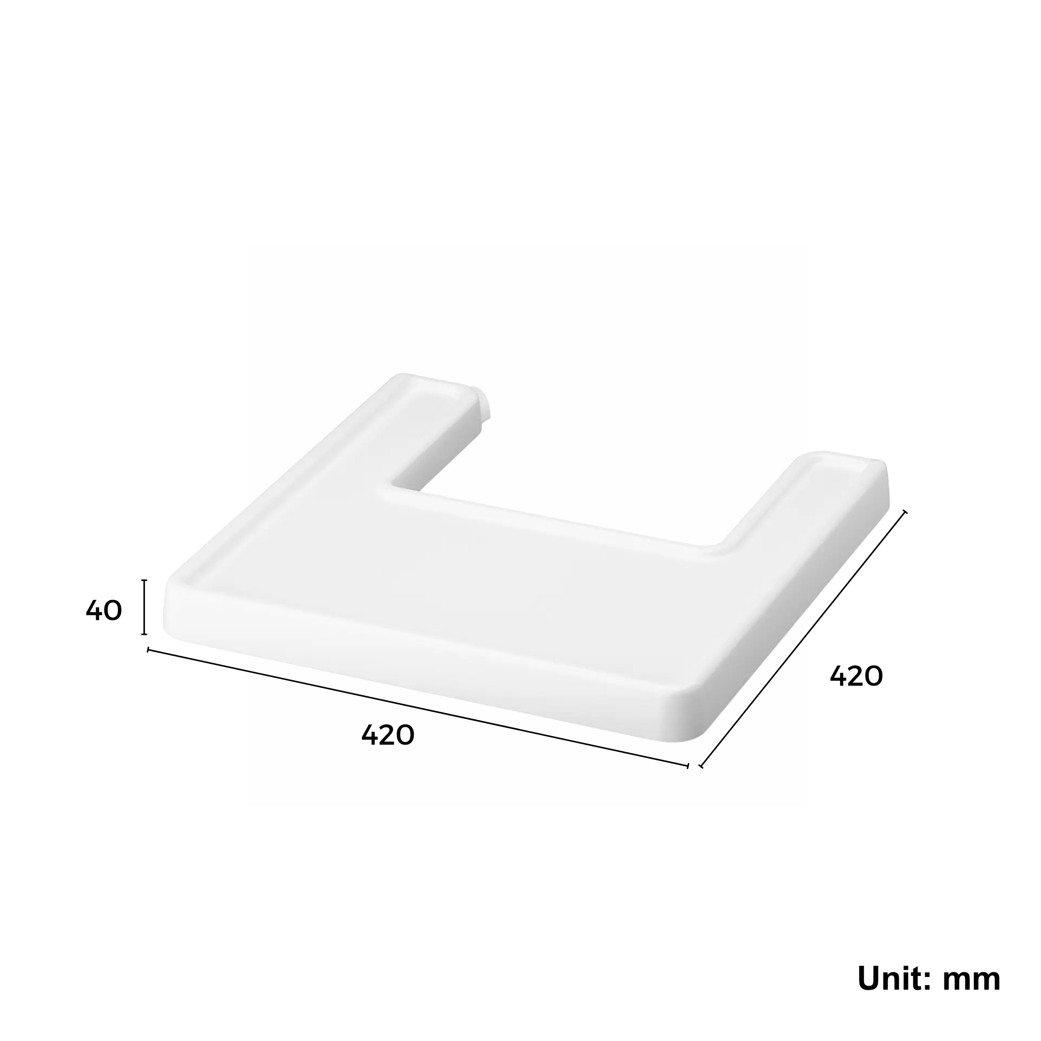 Highchair Tray, White (Ikea ANTILOP)