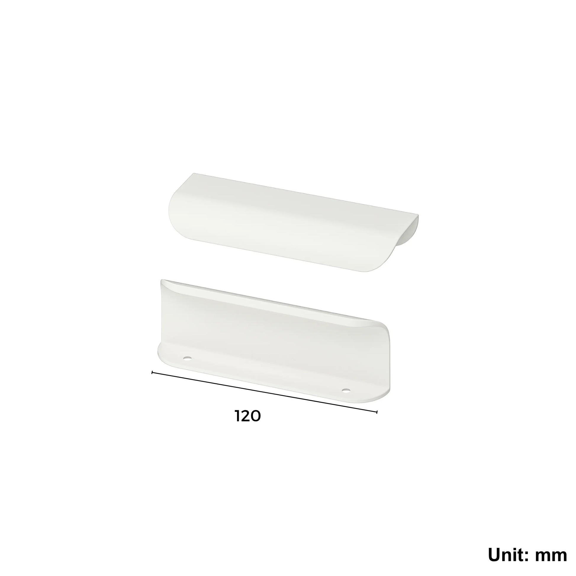 Wardrobe Handle 120 mm White, 2 Pack (Ikea BILLSBRO)
