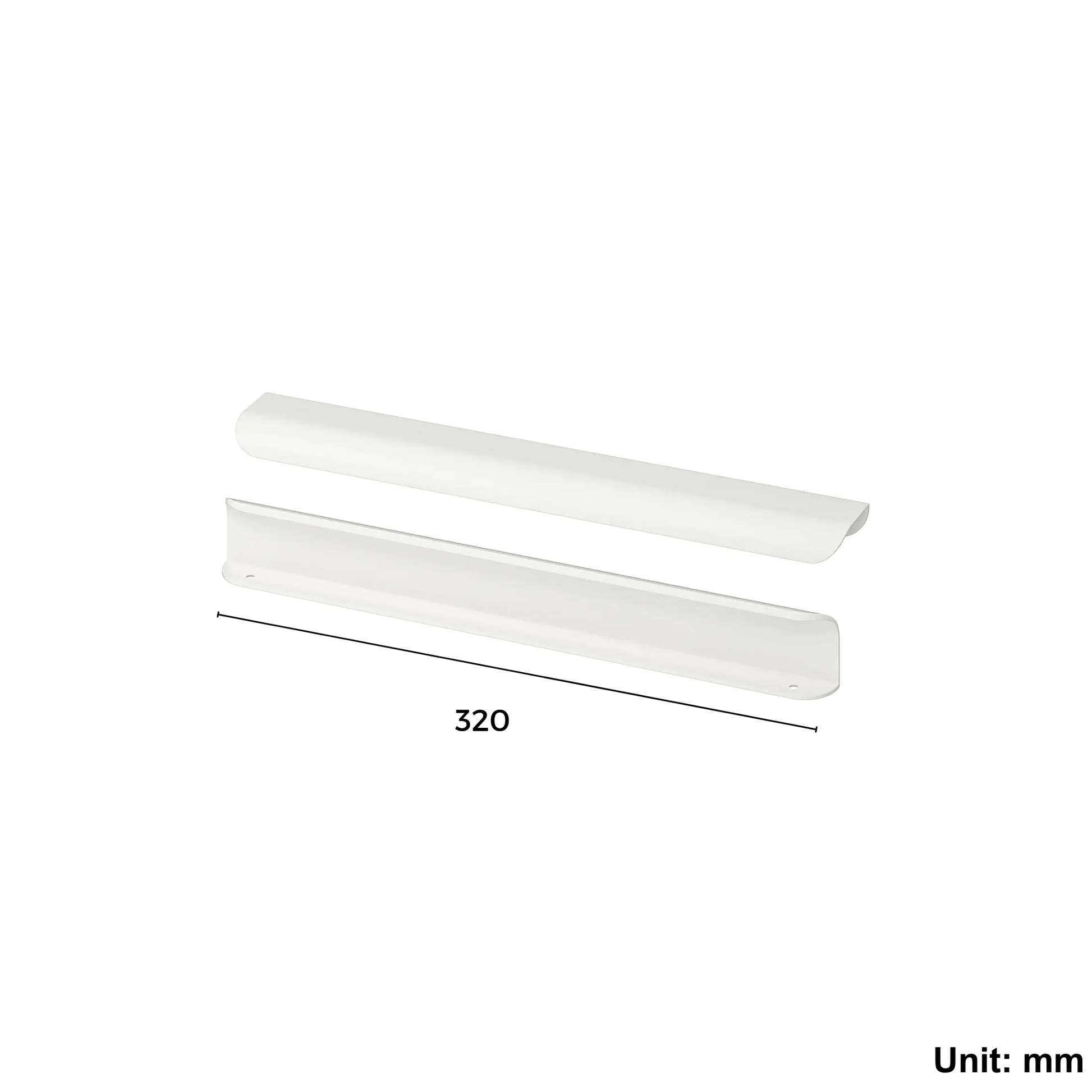 Handle, White, 320mm, 2 Pack (Ikea BILLSBRO)