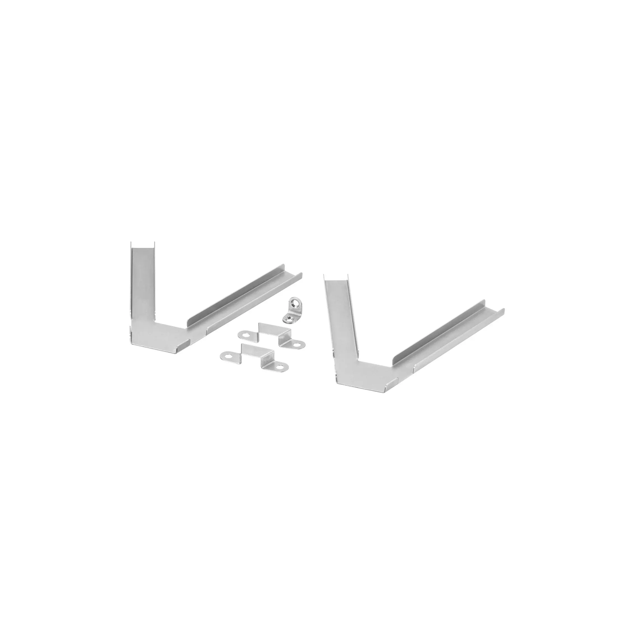Bookcase Corner Fittings, Galvanised, 2 Pack (Ikea BILLY)