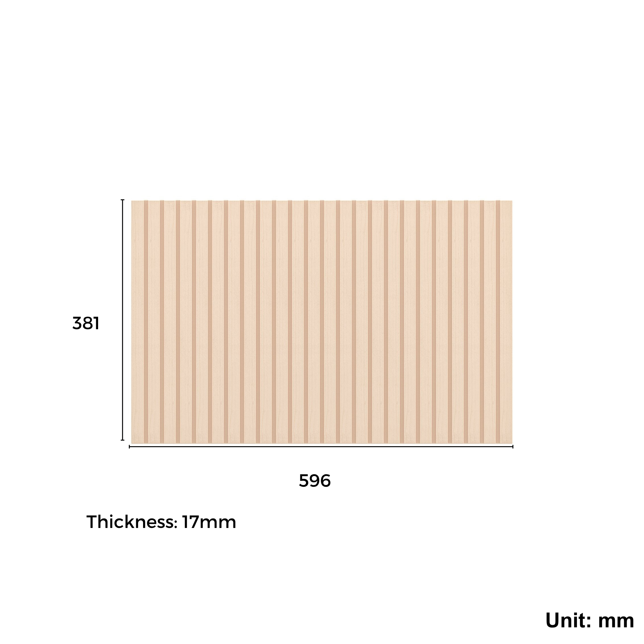 Wardrobe Door/Drawer Front Birch Veneer 60x38cm (Ikea BJORKOVIKEN)