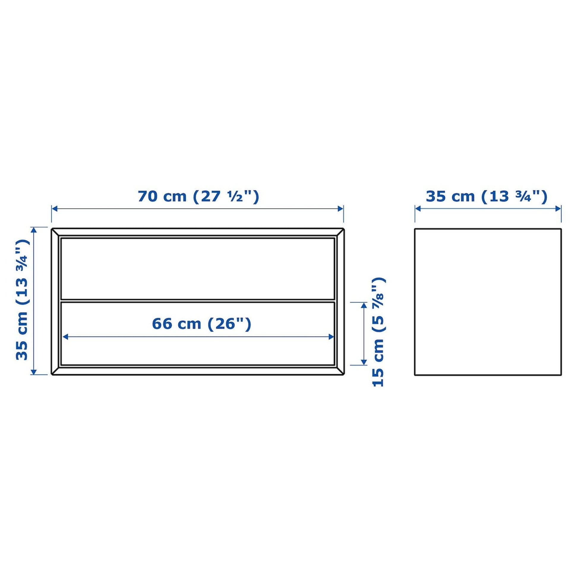 IKEA EKET Cabinet with 2 Drawers 70x35x35CM White