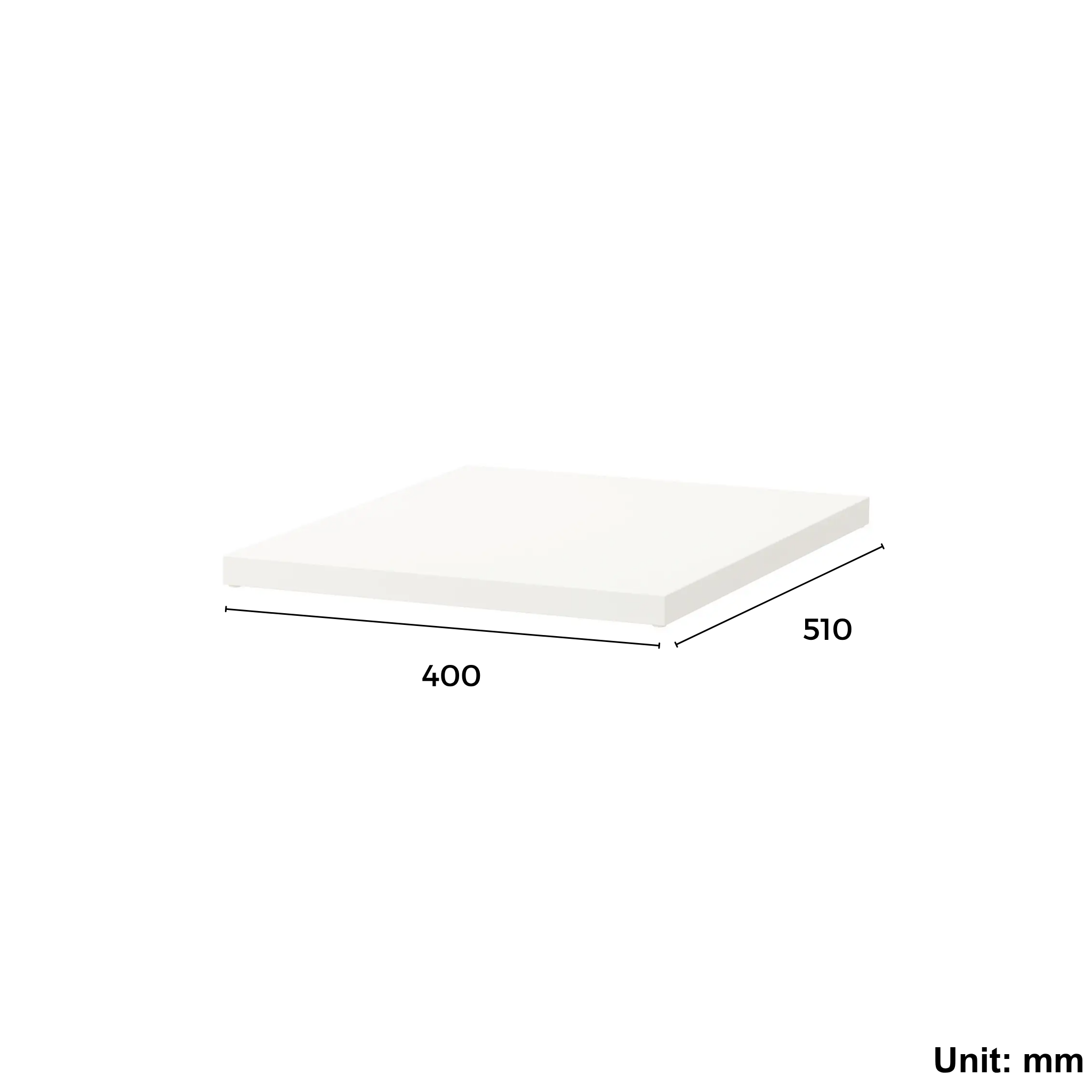 Wardrobe Shelf 40x51cm White (Ikea ELVARLI)