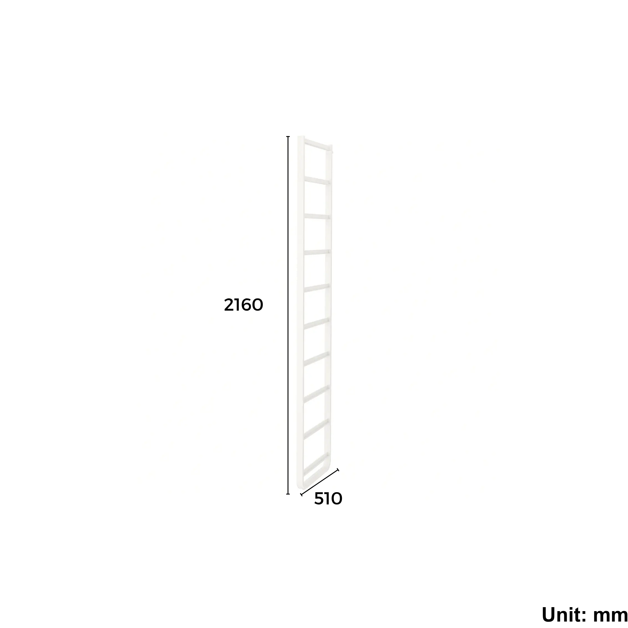 Wardrobe Side Unit 51x216cm White (Ikea ELVARLI)