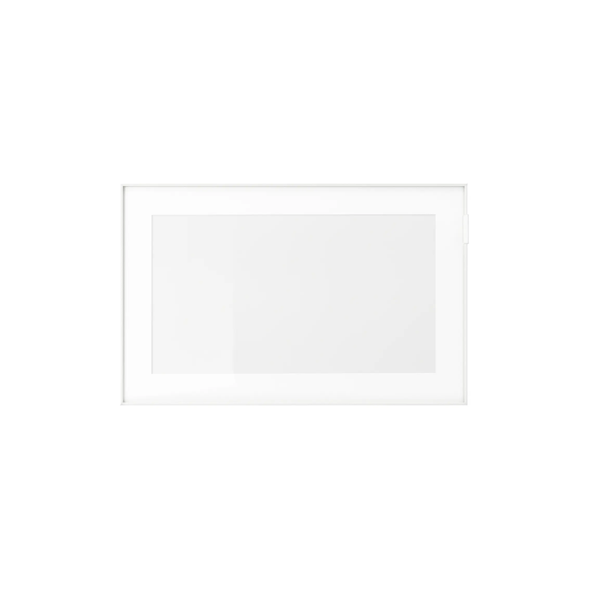 Glass Door 60x38cm White, Clear Glass (Ikea GLASSVIK)