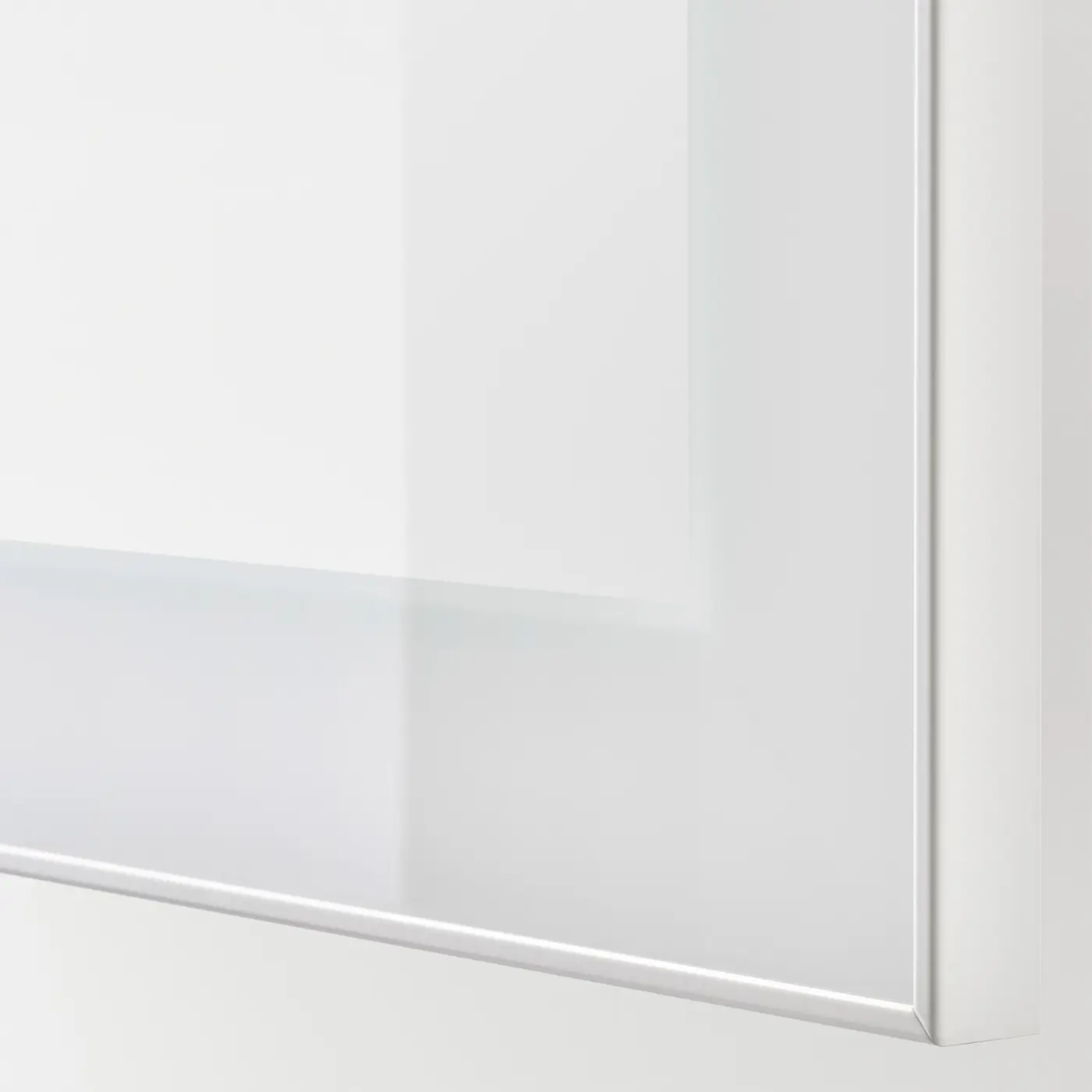 Glass Door 60x38cm White, Clear Glass (Ikea GLASSVIK)