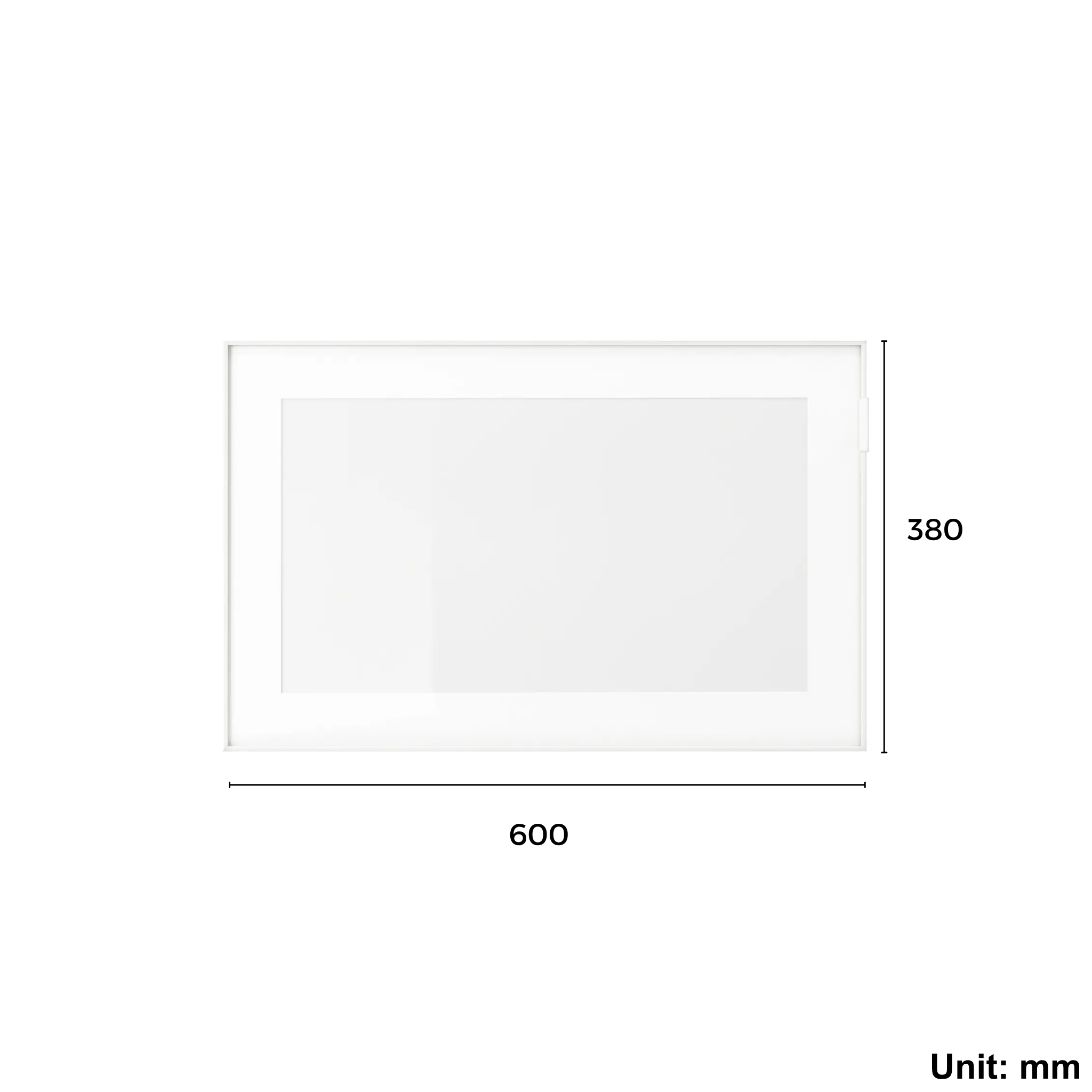 Glass Door 60x38cm White, Clear Glass (Ikea GLASSVIK)