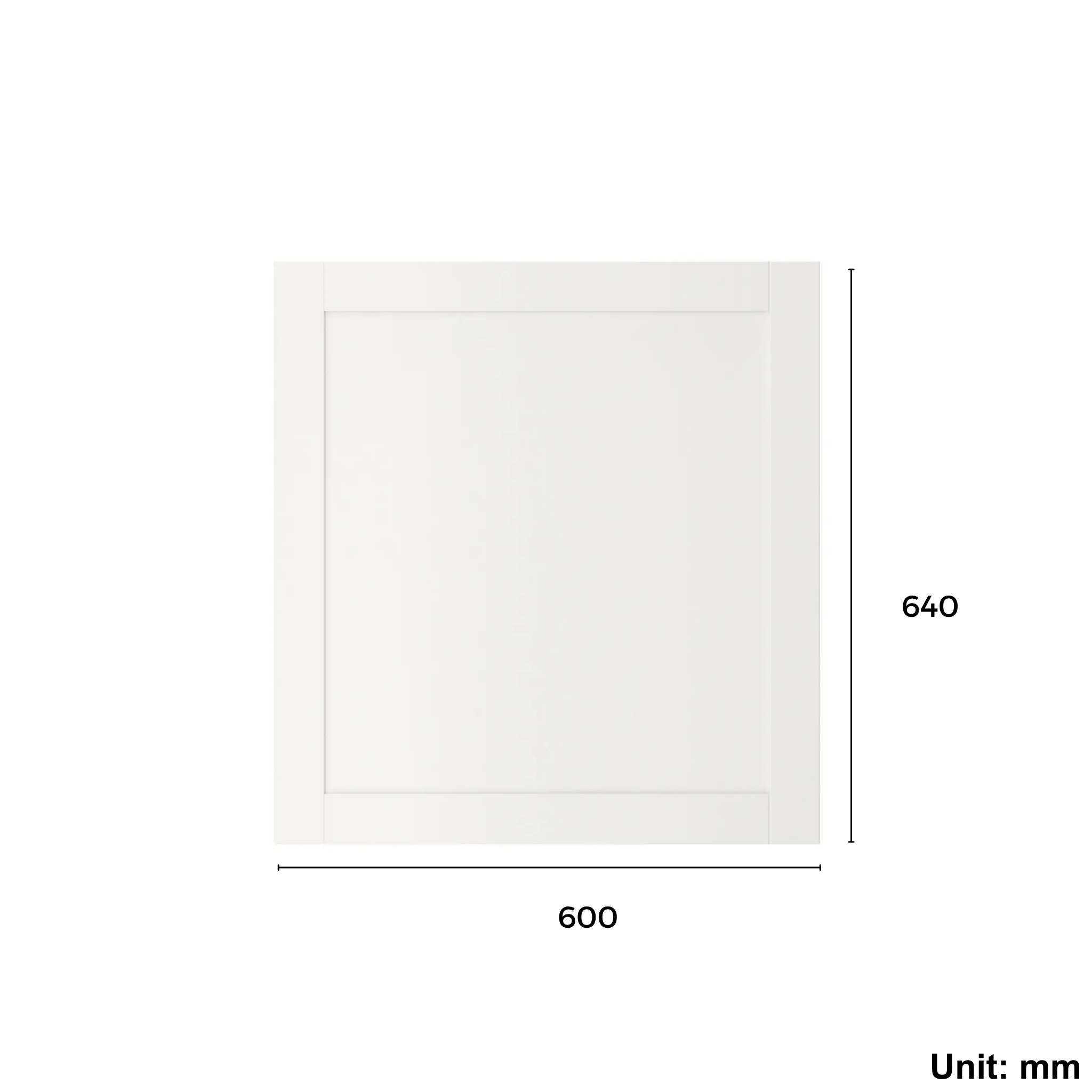 Door 60x64cm White (Ikea HANVIKEN)