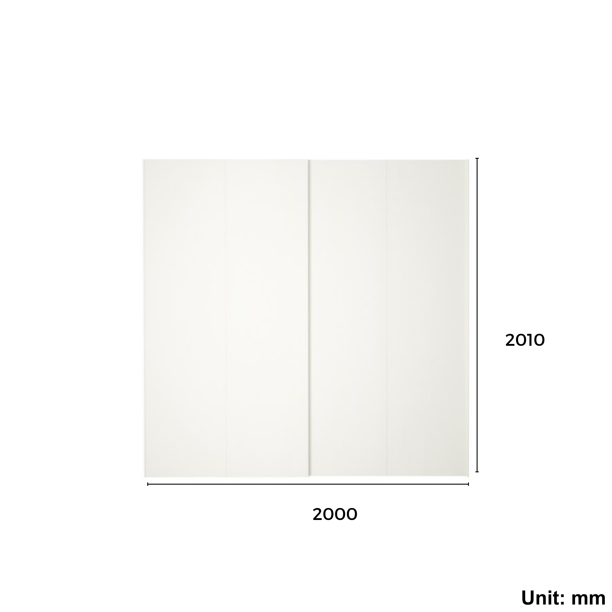 Wardrobe Sliding Door White (Ikea HASVIK)