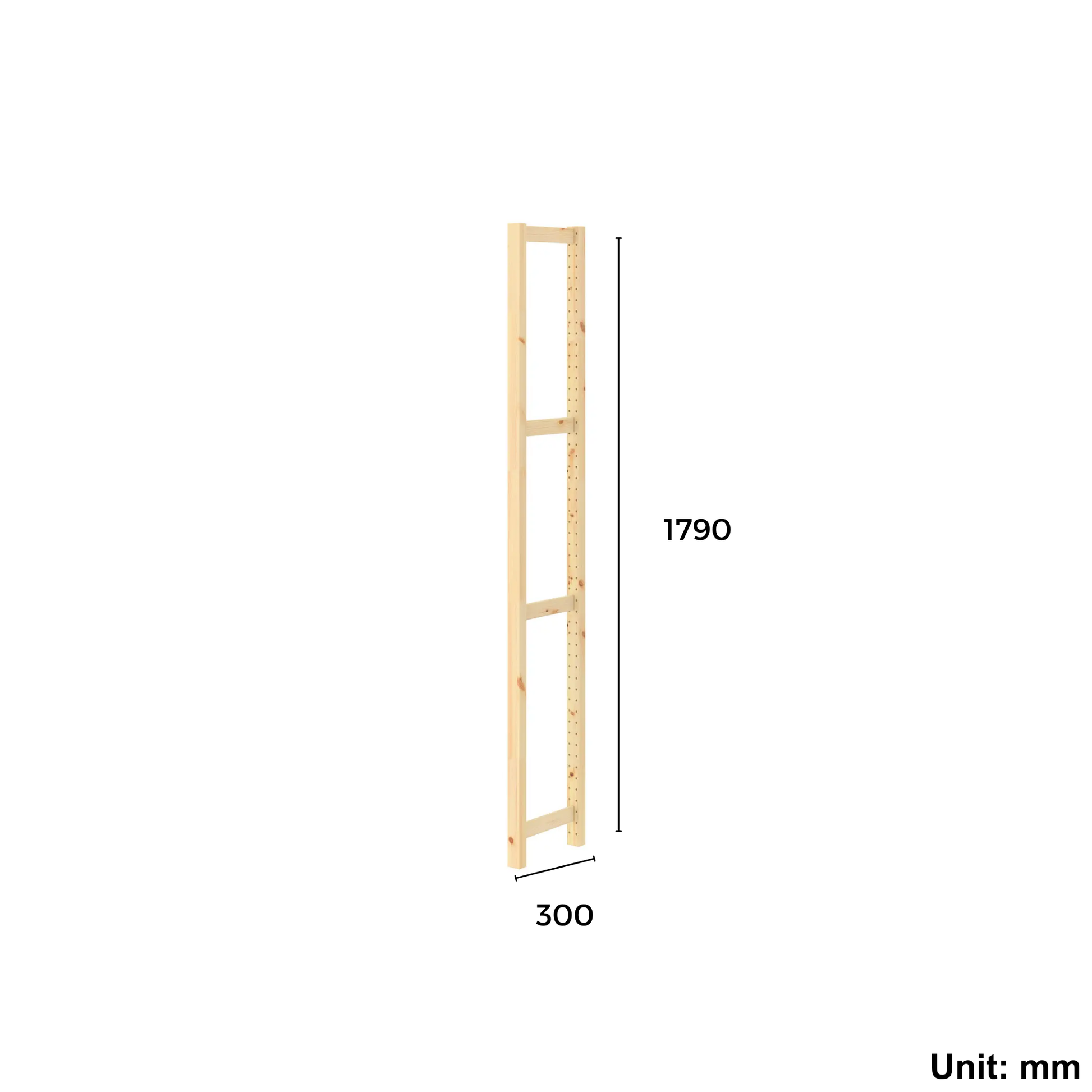 Side Unit 30x179cm Pine (Ikea IVAR)