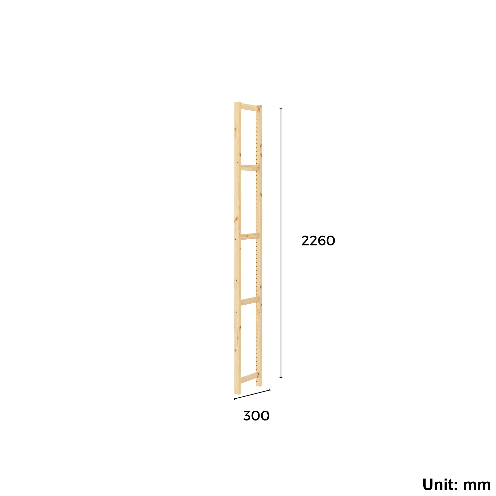 Side Unit 30x226cm (Ikea IVAR)
