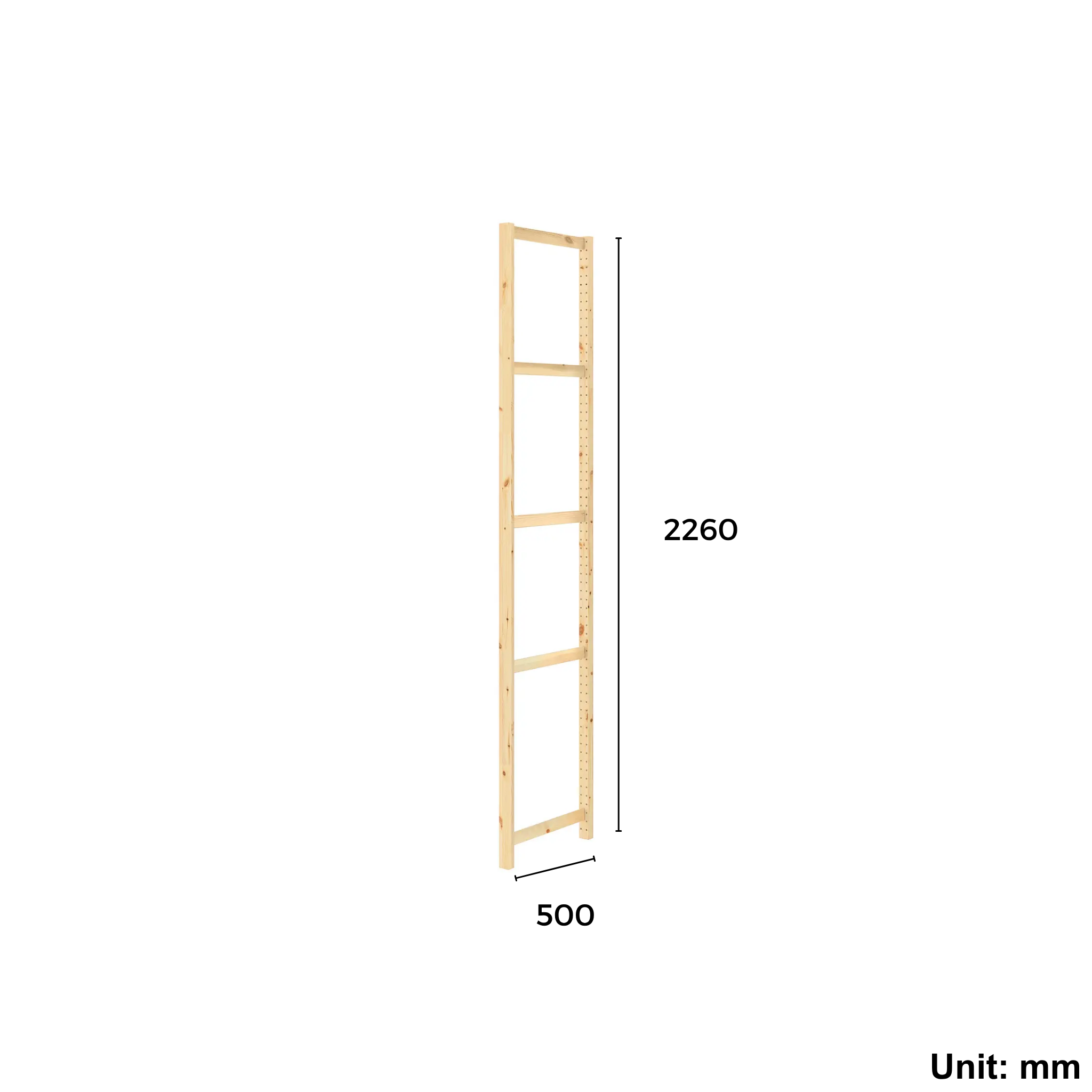 Side Unit 50x226cm Pine (Ikea IVAR)