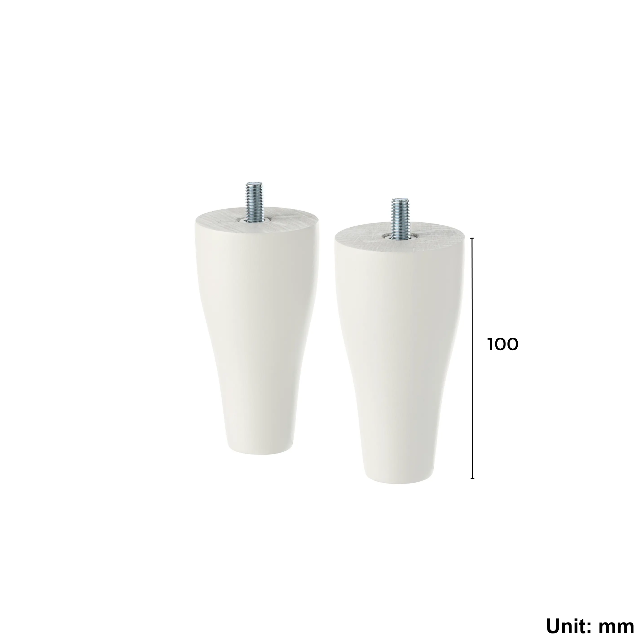 Leg, White, 10cm, 2 Pack (Ikea KABBARP)