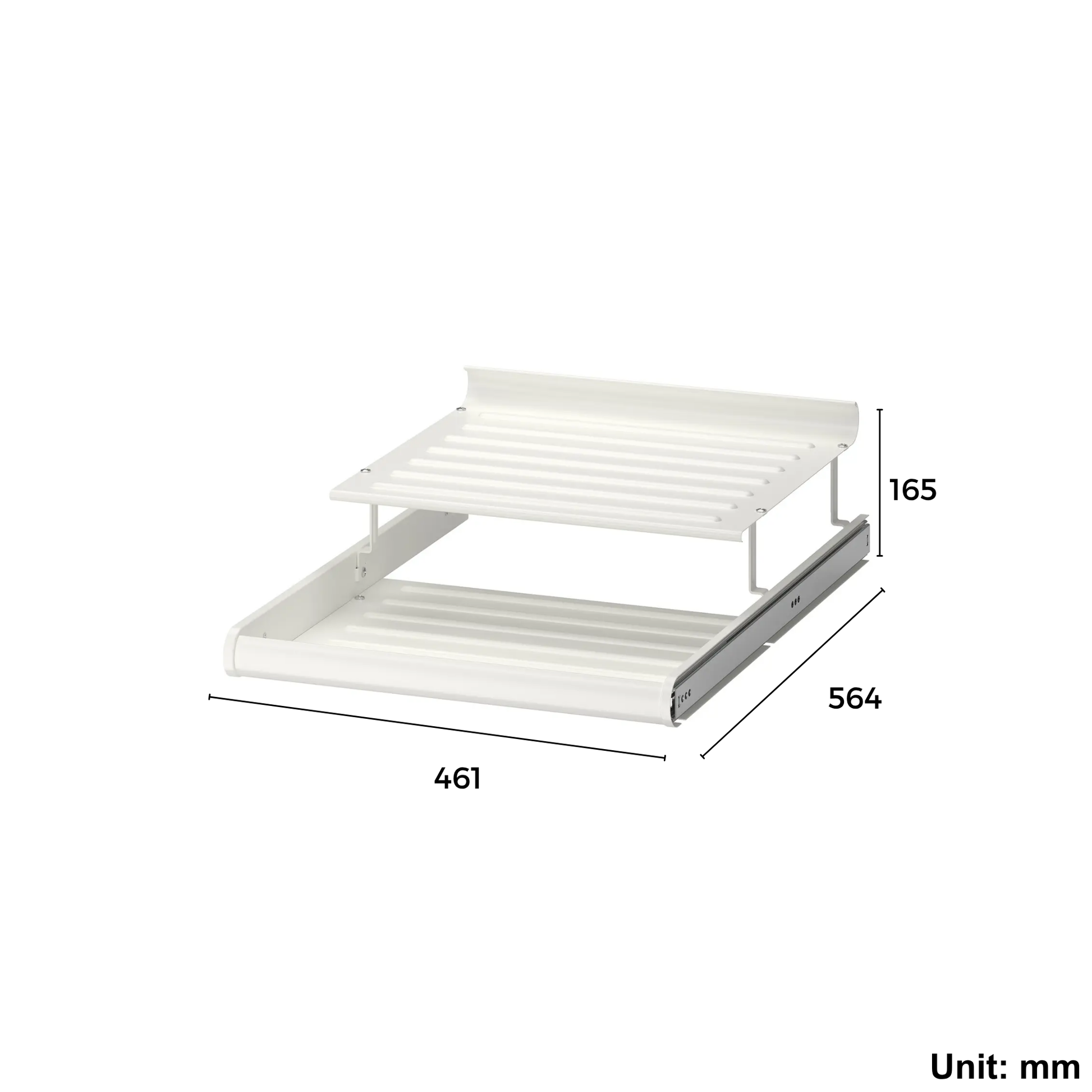 Wardrobe Pull-Out Shoe Shelf 46x56cm White (Ikea KOMPLEMENT)