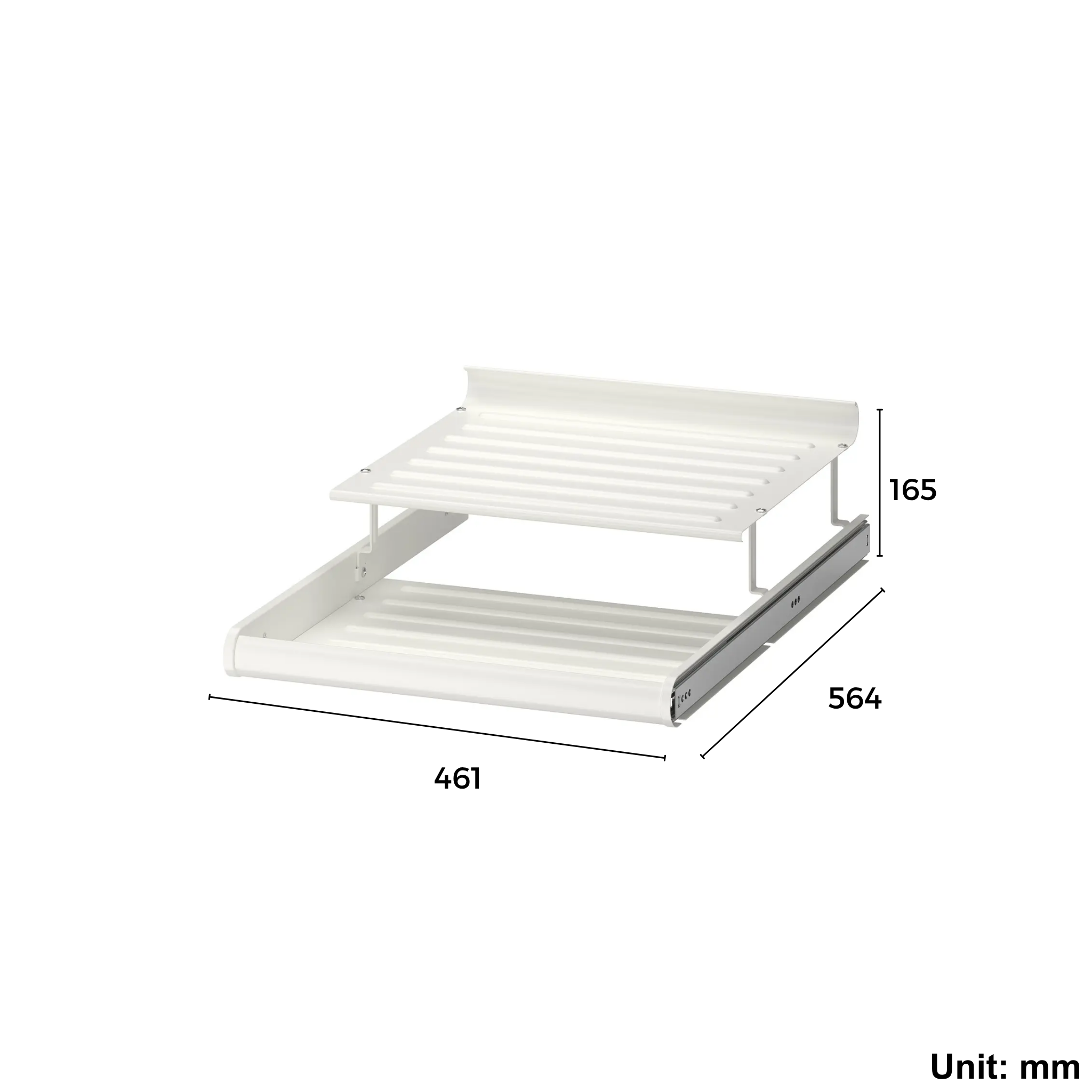 Wardrobe Pull-Out Shoe Shelf 46x56cm White (Ikea KOMPLEMENT)