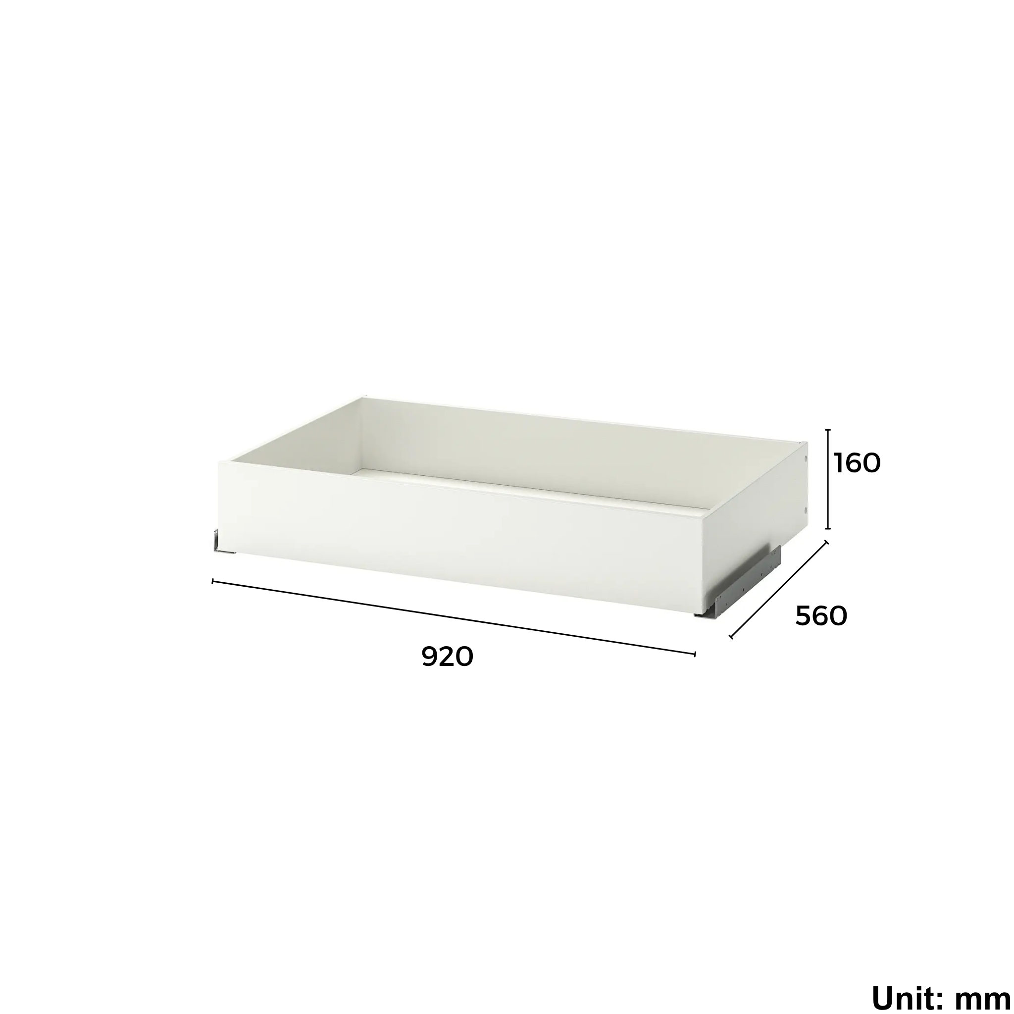 Wardrobe Drawer, White, 92x56cm (Ikea KOMPLEMENT)