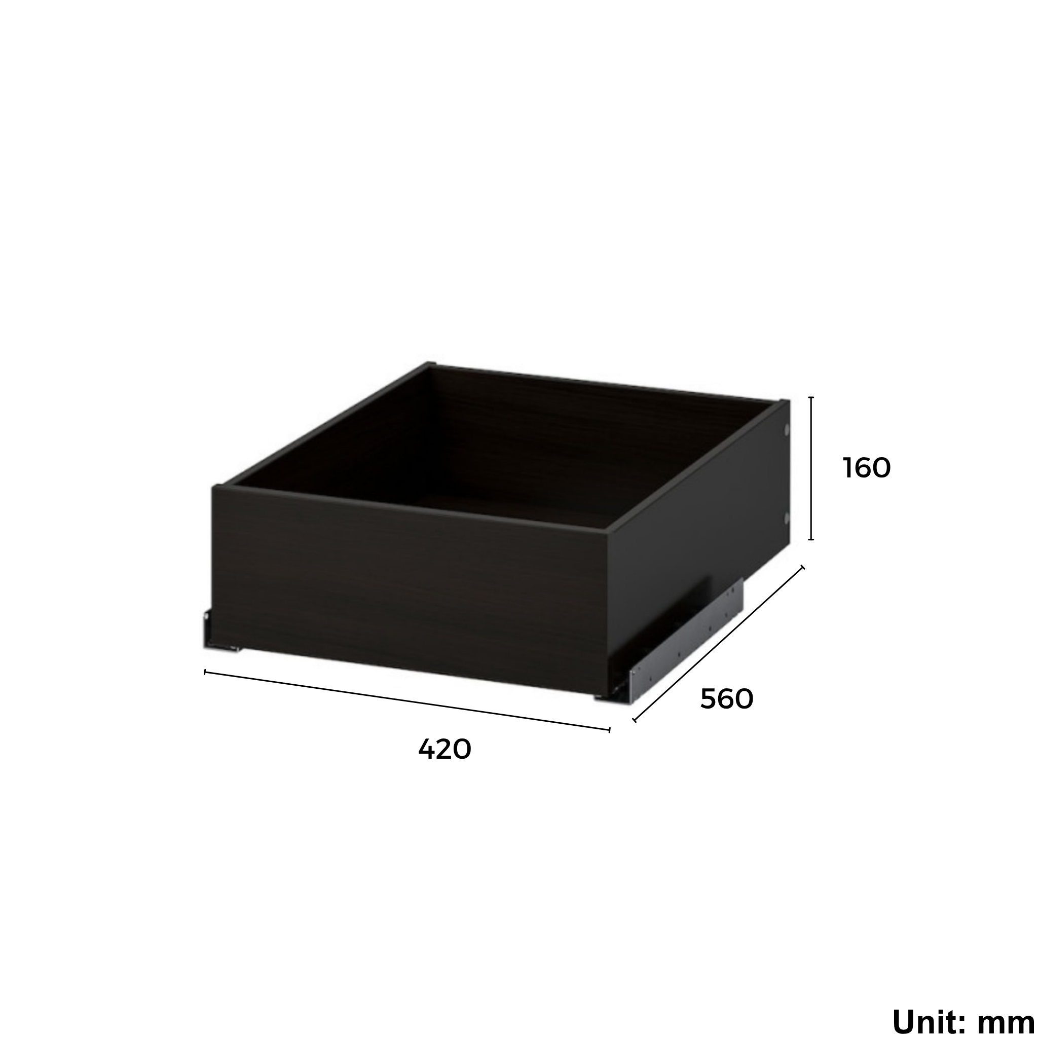 Wardrobe Drawer 42x56cm Black-Brown (Ikea KOMPLEMENT)