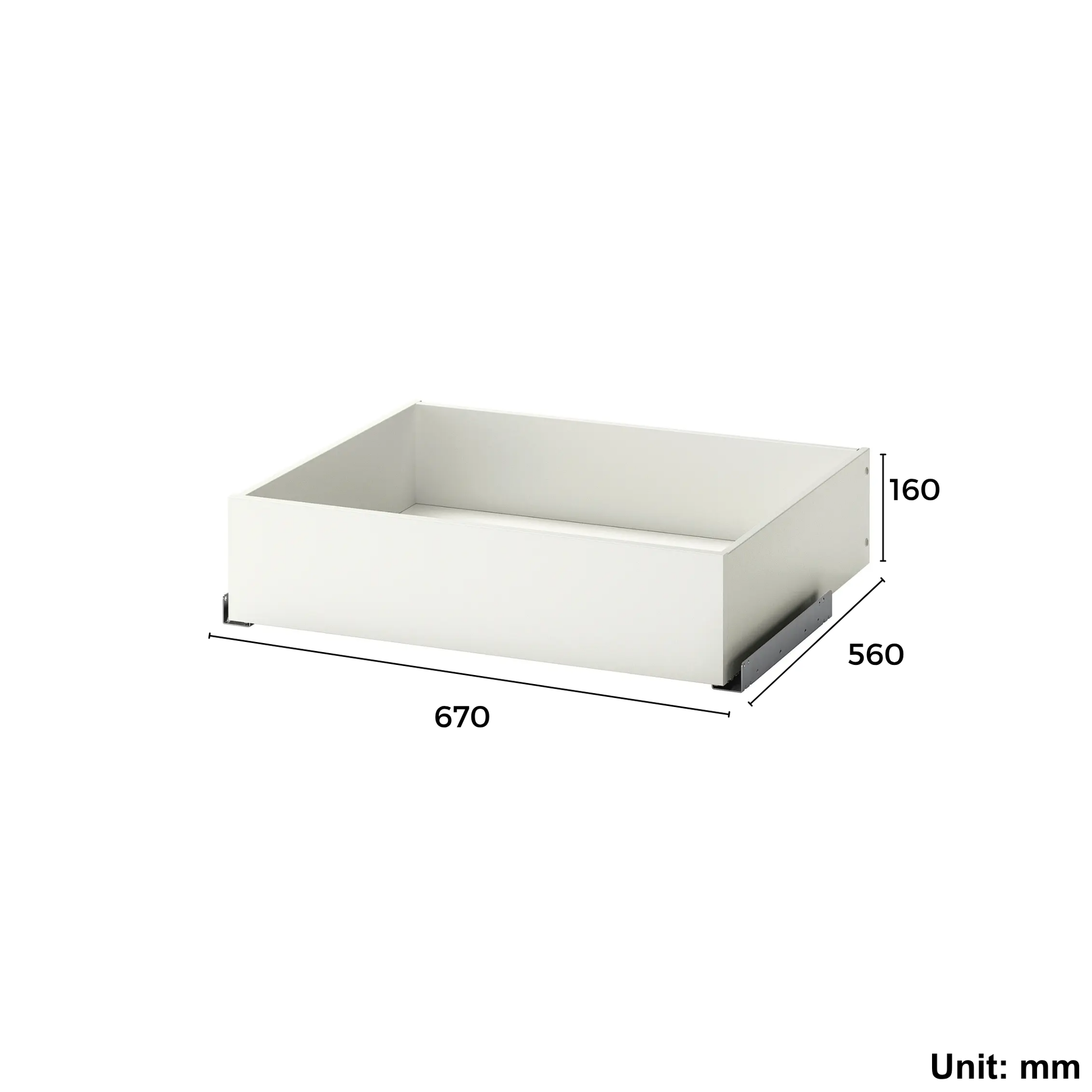 Wardrobe Drawer, White 67x56cm (Ikea KOMPLEMENT)