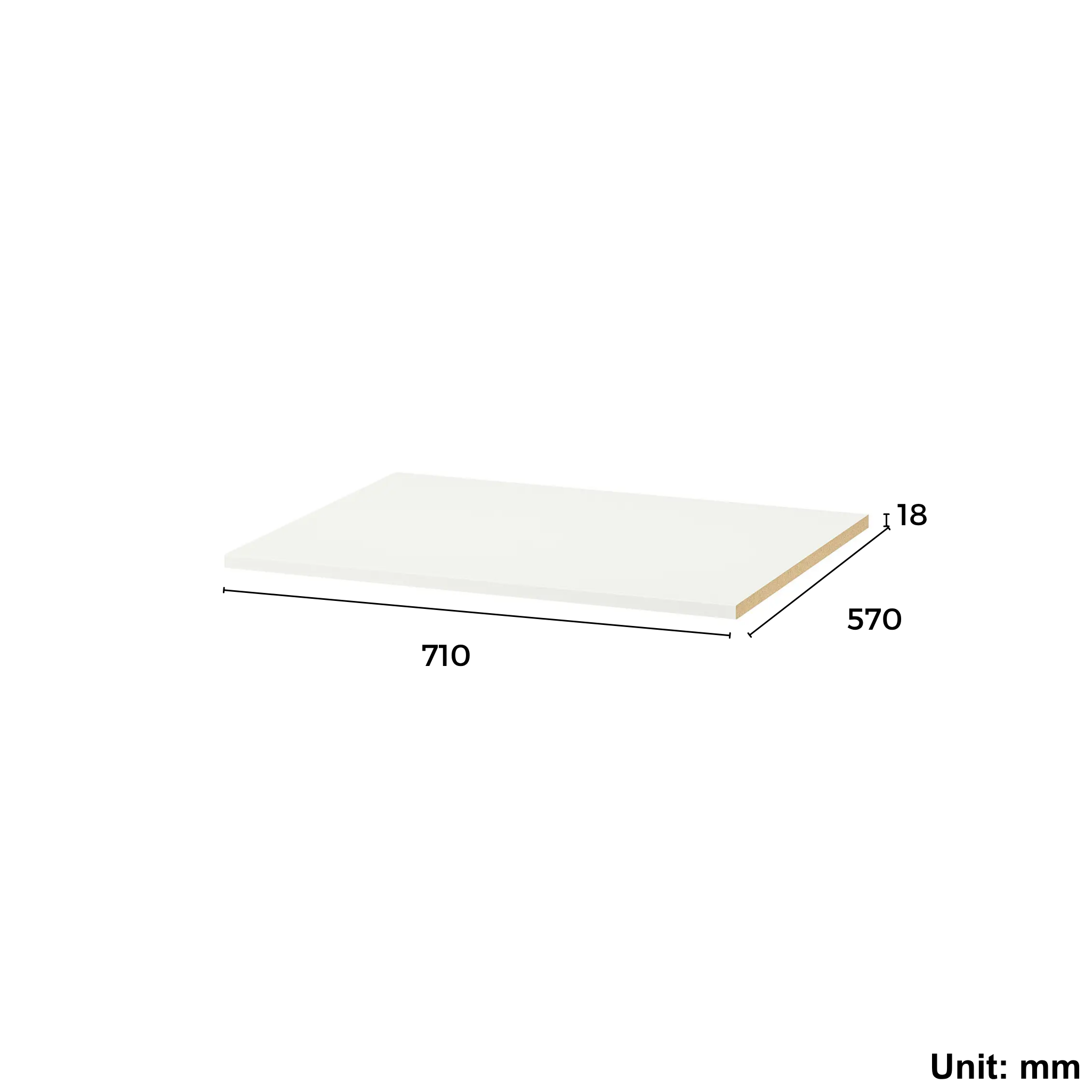 Wardrobe Shelf, White 71x57cm (Ikea KOMPLEMENT)