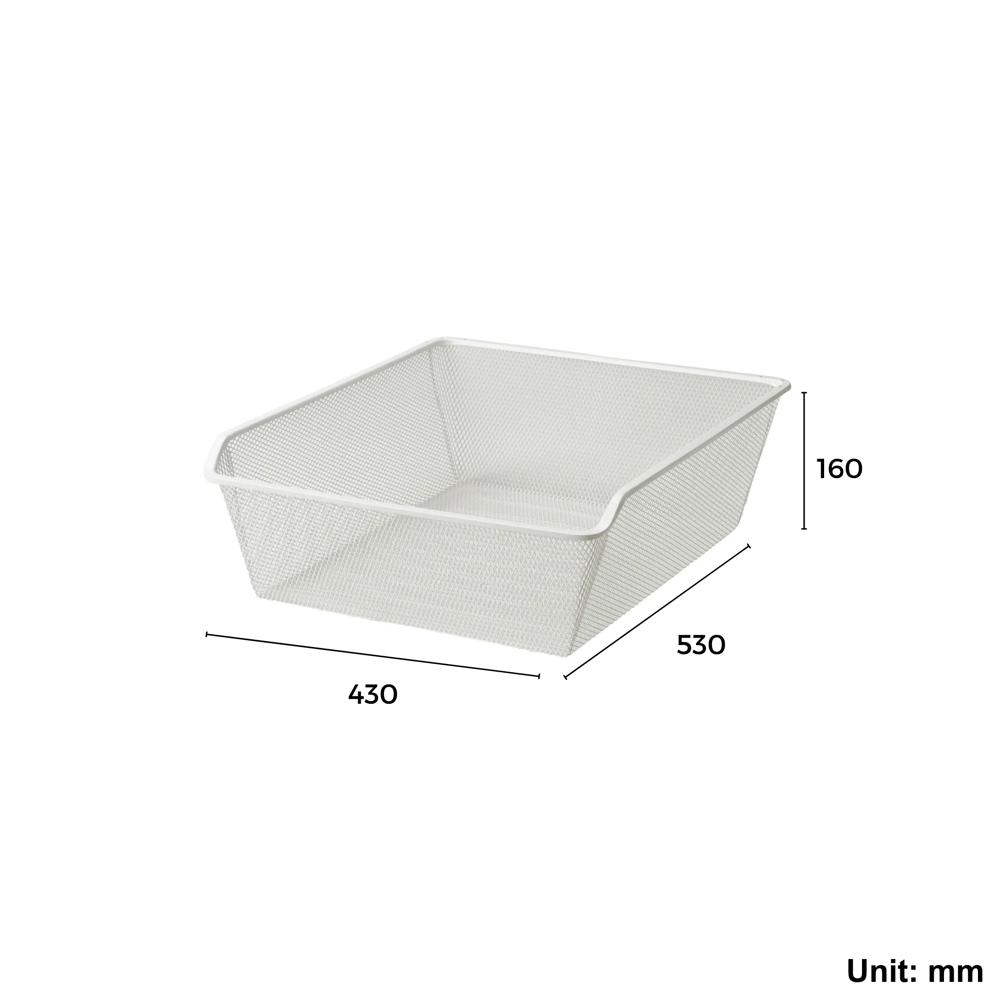 Wardrobe Mesh Basket 43x53cm White (Ikea KOMPLEMENT)