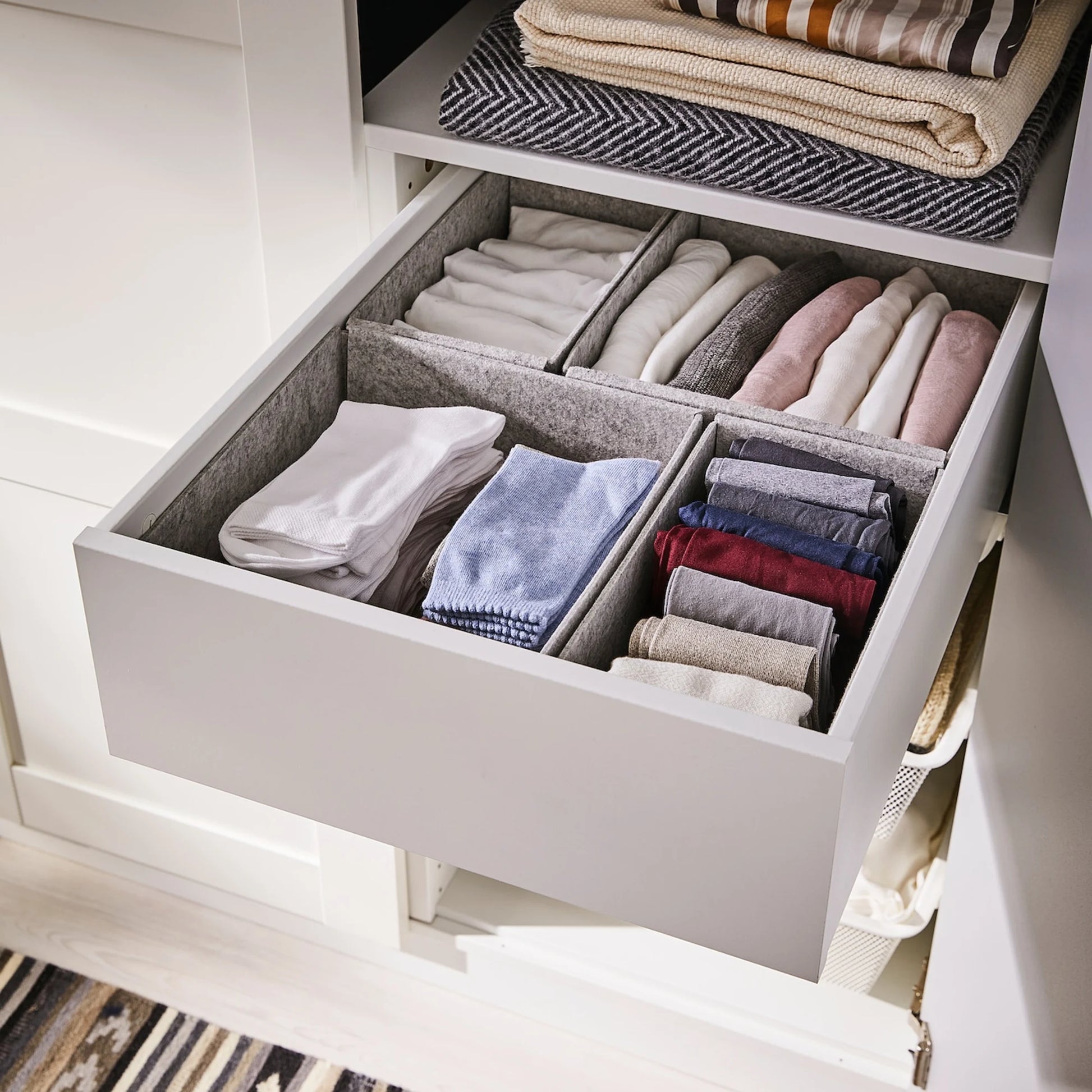 IKEA KOMPLEMENT Box 15x27x12cm Light Grey / 2 pack