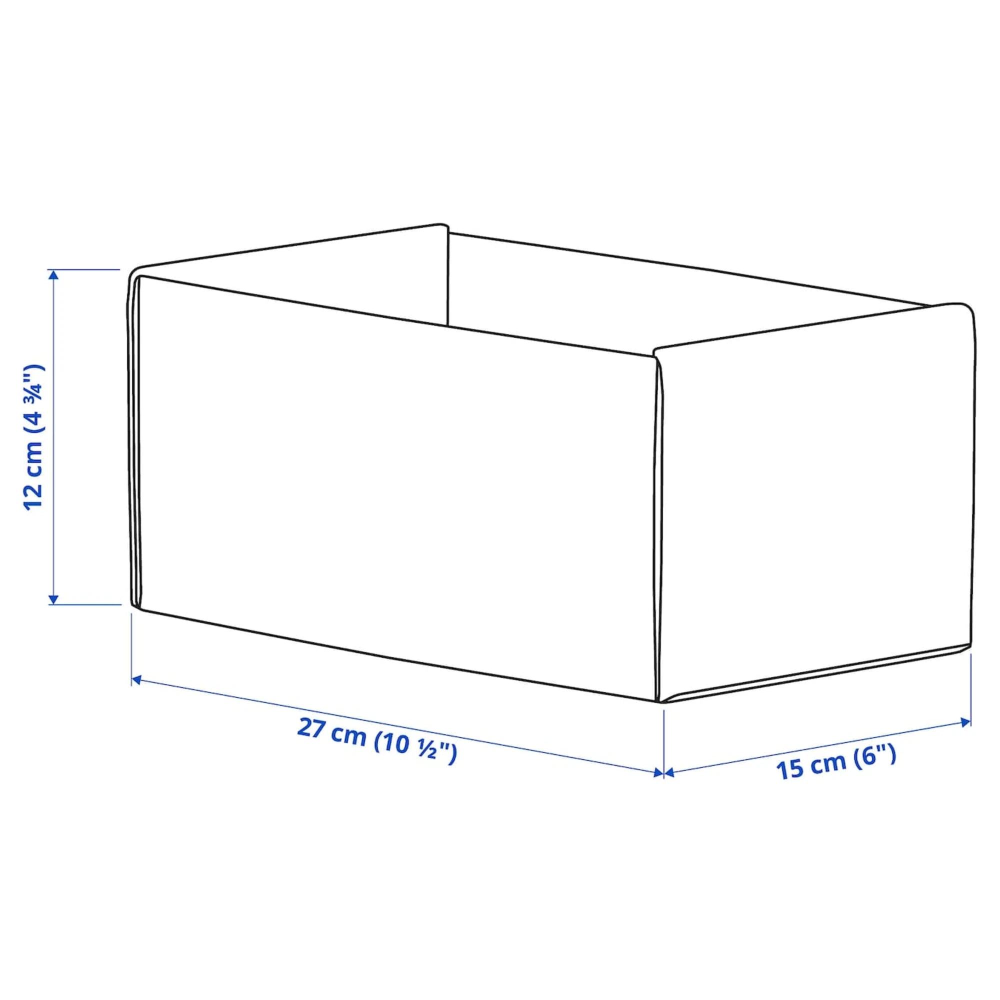 IKEA KOMPLEMENT Box 15x27x12cm Light Grey / 2 pack