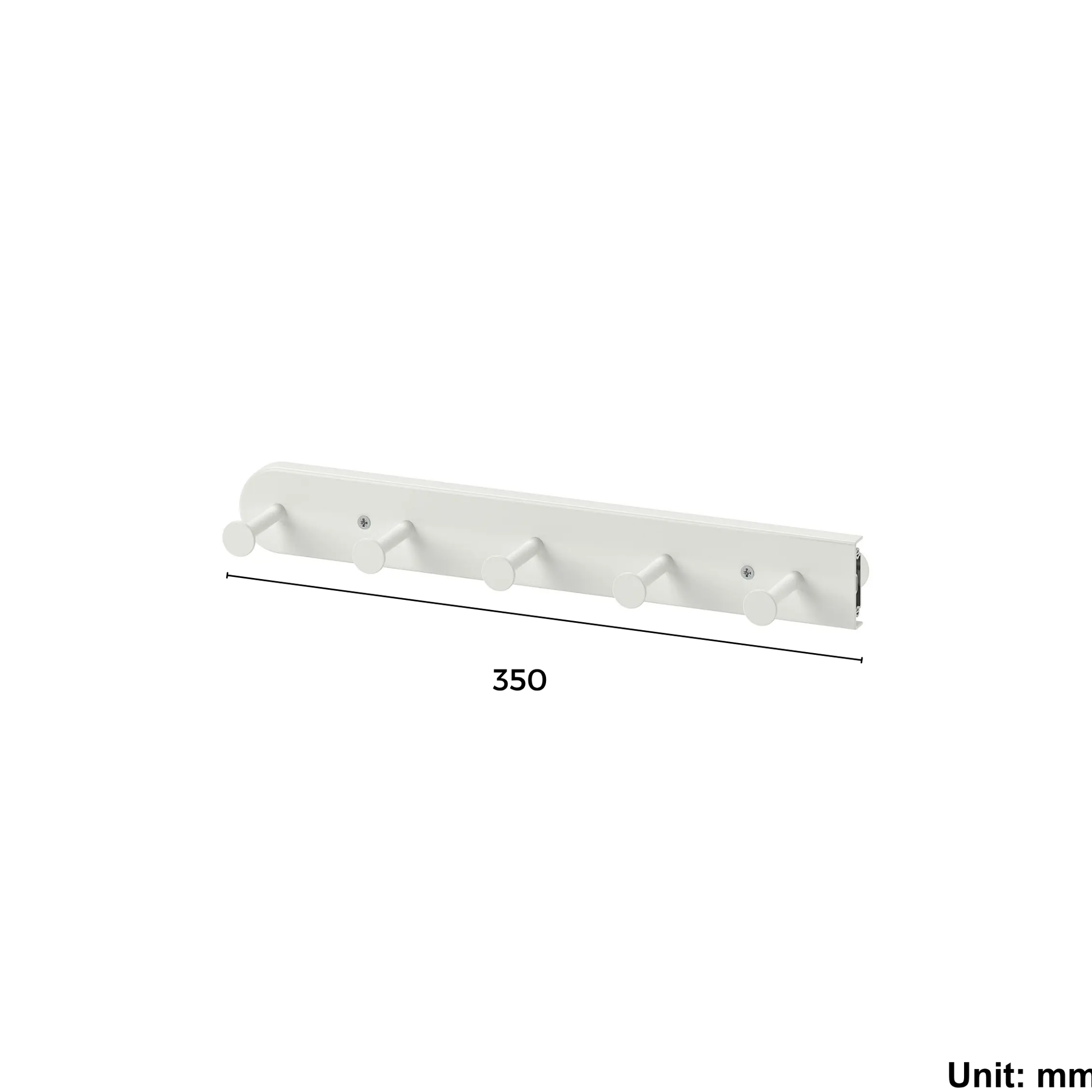 Wardrobe Pull-Out Multi-Use Hanger, White 35cm (Ikea KOMPLEMENT)