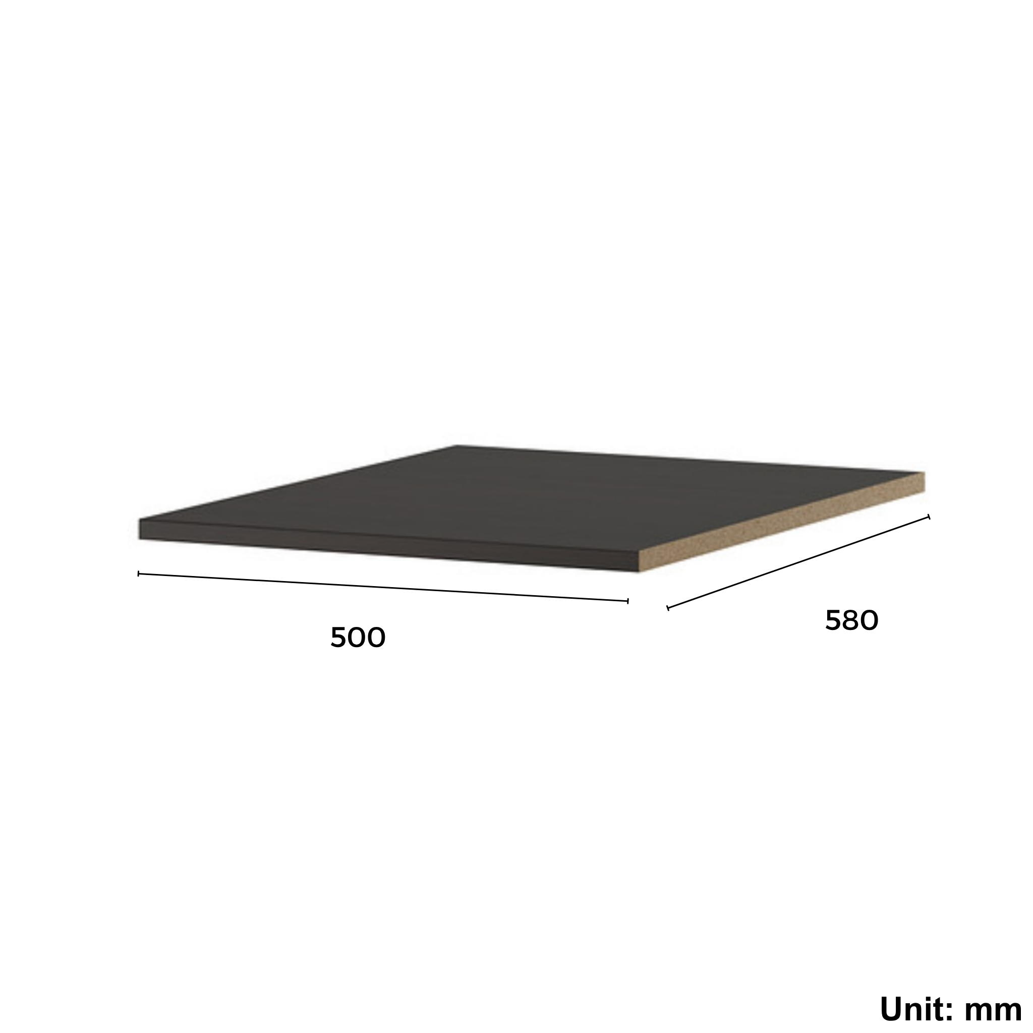 Wardrobe Shelf 50x58cm Black-Brown (Ikea KOMPLEMENT)