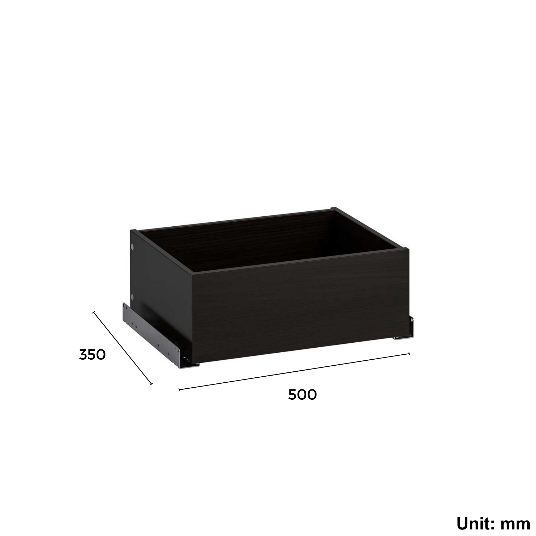 Wardrobe Drawer 50x35cm Black-Brown (Ikea KOMPLEMENT)