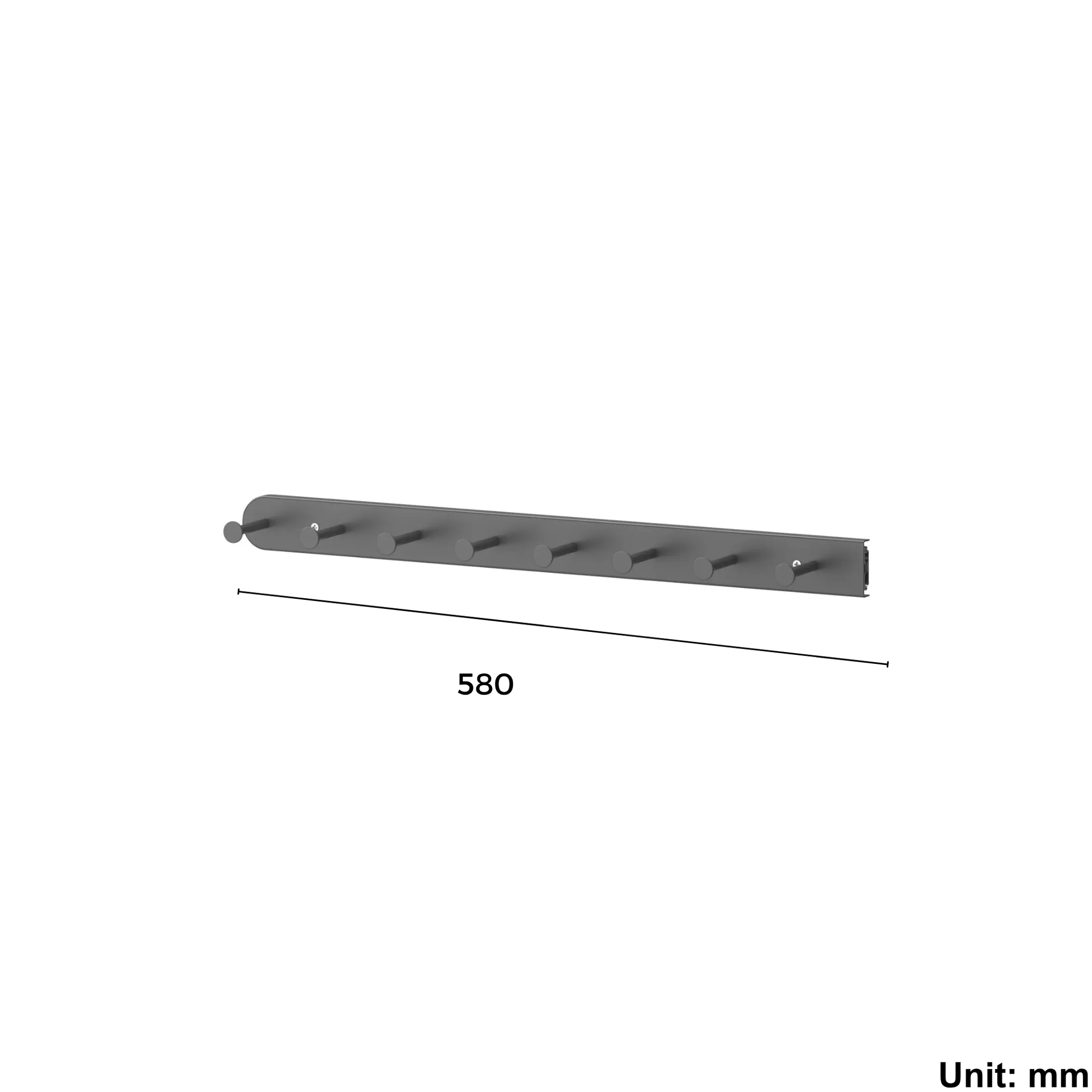 Wardrobe Pull-Out Multi-Use Hanger 58cm Dark Grey (Ikea KOMPLEMENT)