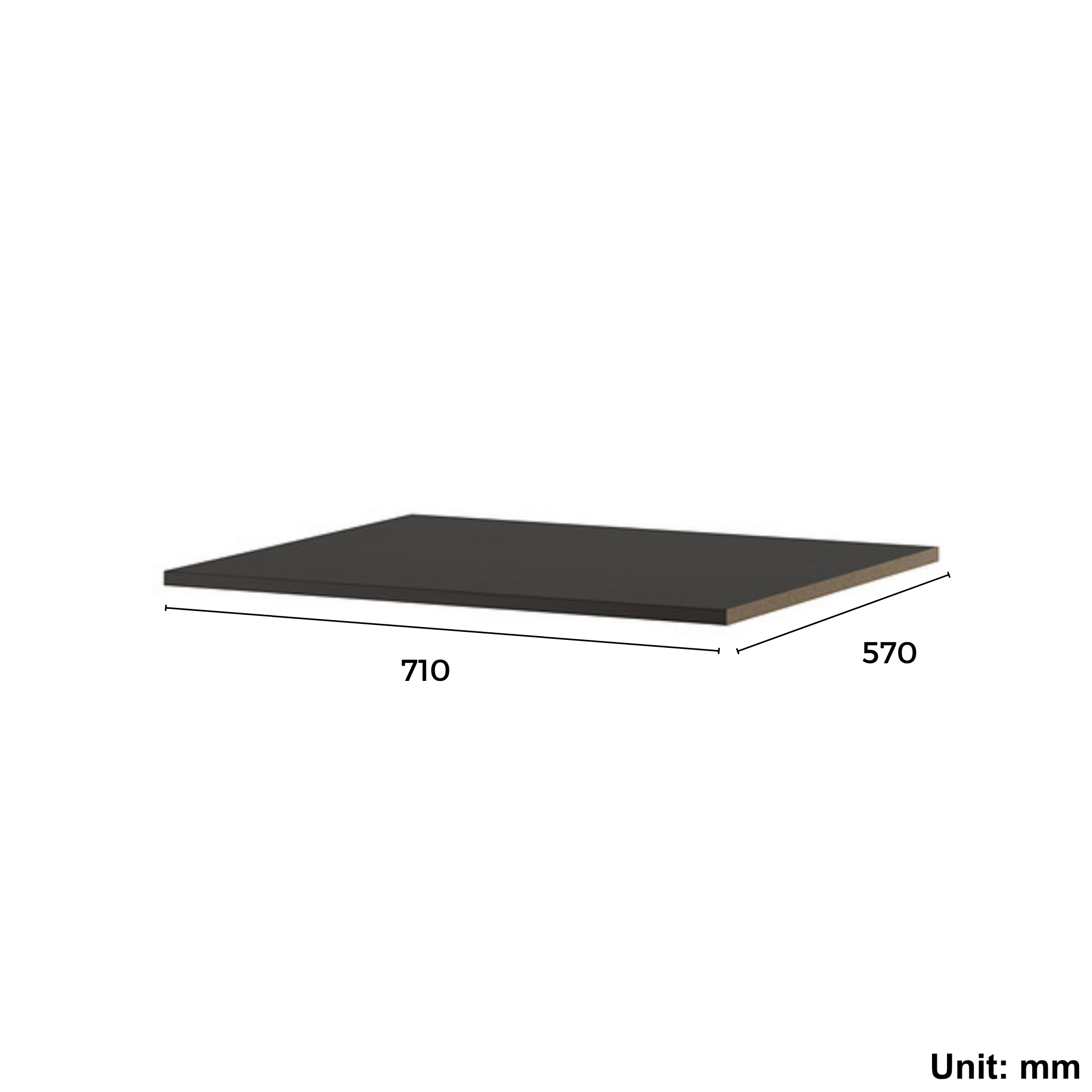 Wardrobe Shelf 71x57cm Black-Brown (Ikea KOMPLEMENT)