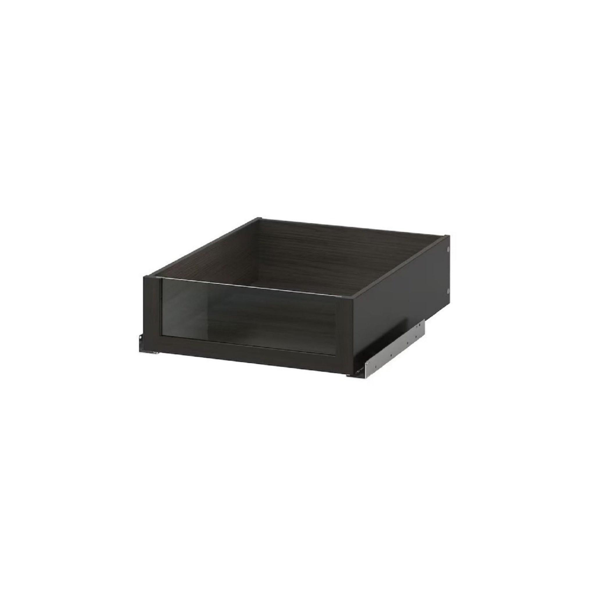 Wardrobe Drawer With Glass Front 50x58cm Black-Brown (Ikea KOMPLEMENT)