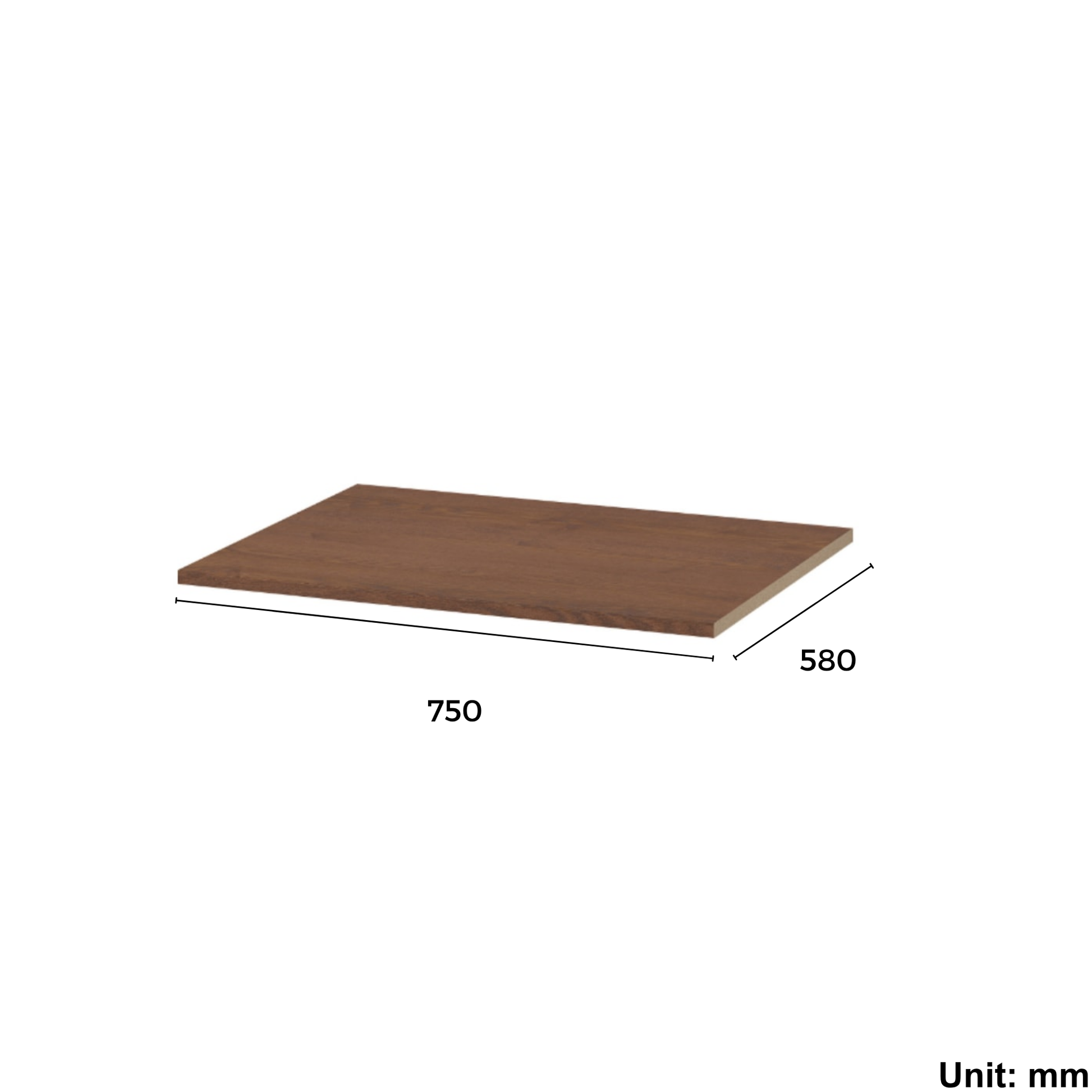 Wardrobe Shelf 75x58cm Dark Wood (Ikea KOMPLEMENT)