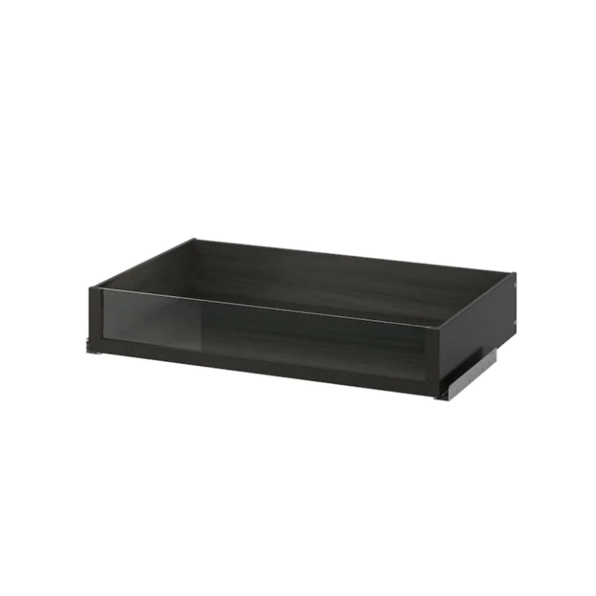 Wardrobe Drawer With Glass Front 100x58cm Black-Brown (Ikea KOMPLEMENT)